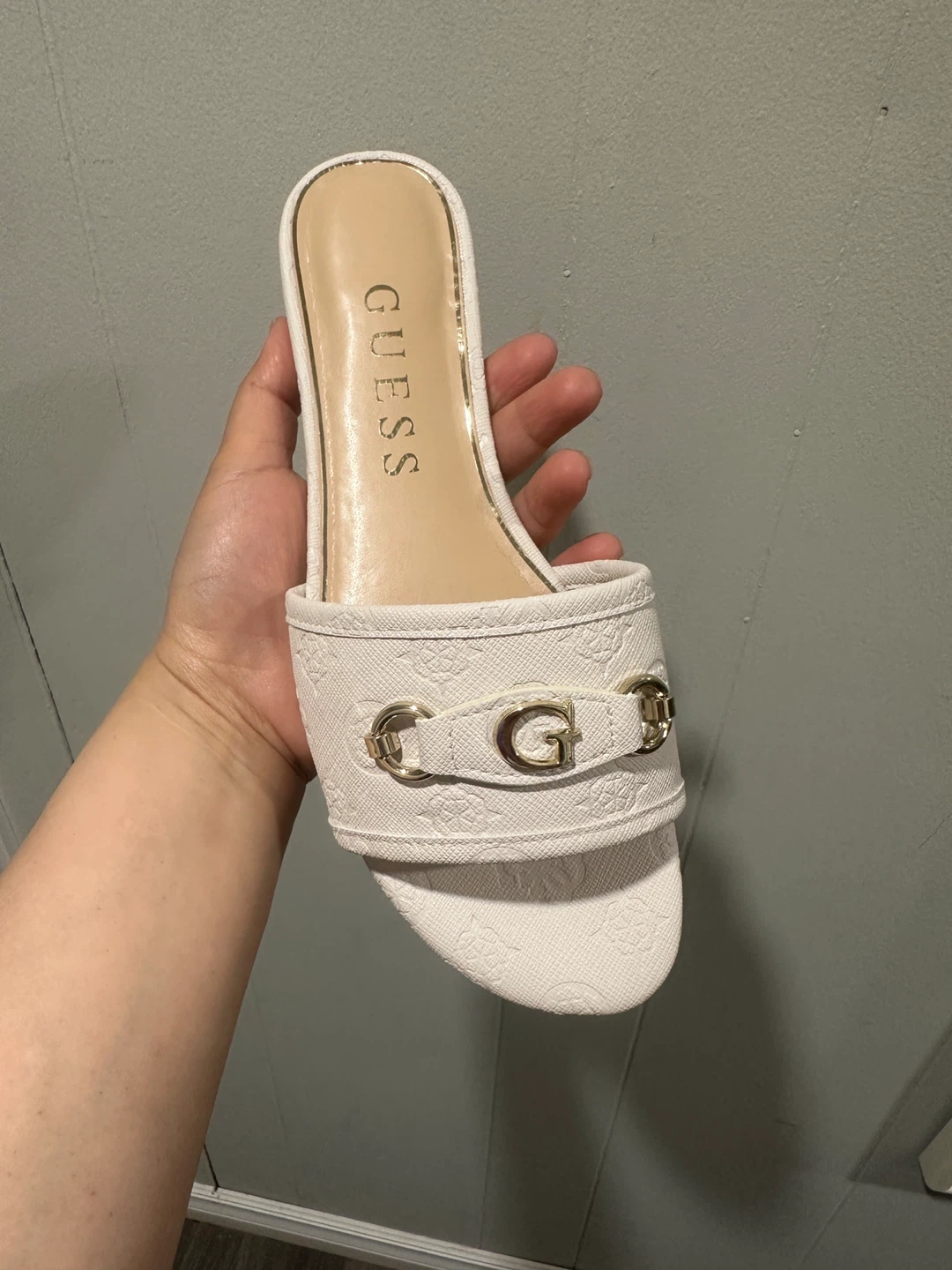 Guess White Slides Sandals - photo 4