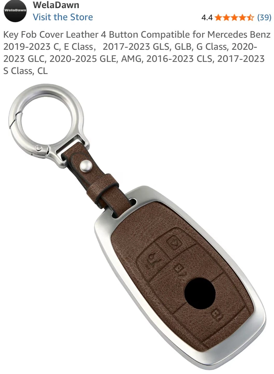 Key Fob Cover for Mercedes Benz (Leather) - photo 3