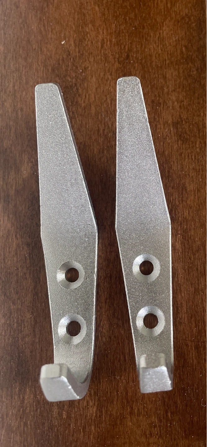 Silver Coat Hooks (Set of 2)