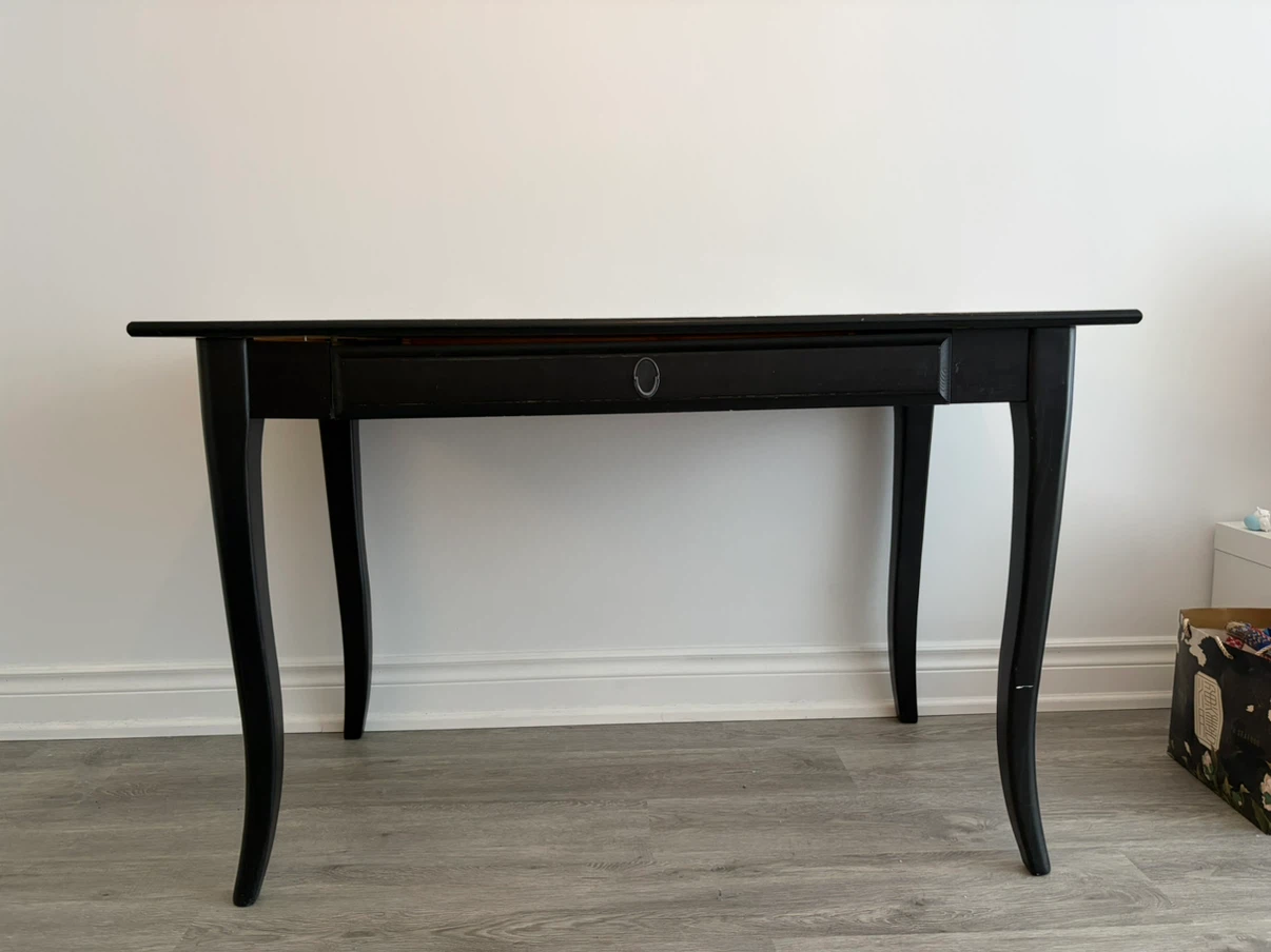 Black Accent Desk with Drawer