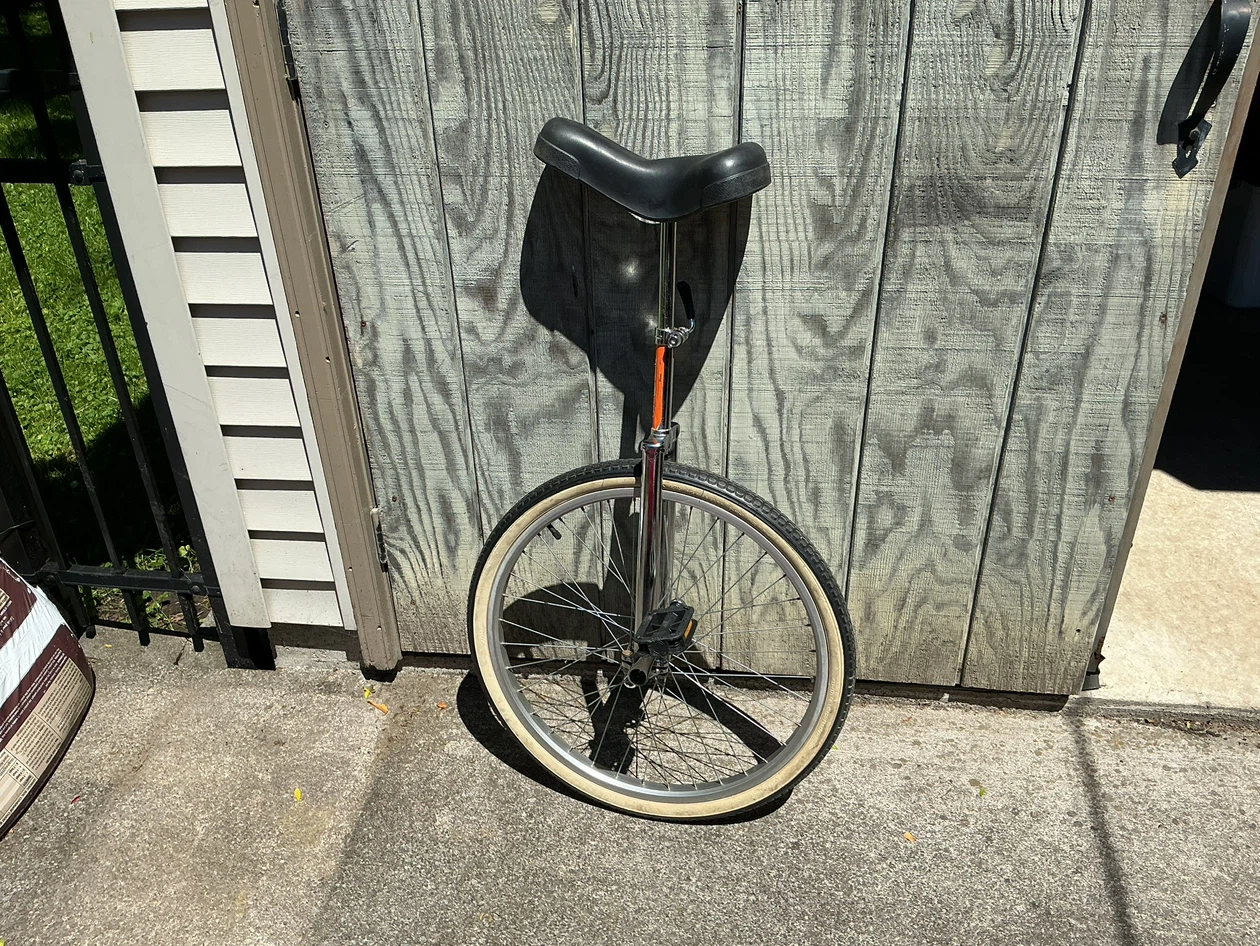 24” BEDFORD Chrome-Plated Steel Unicycle !
