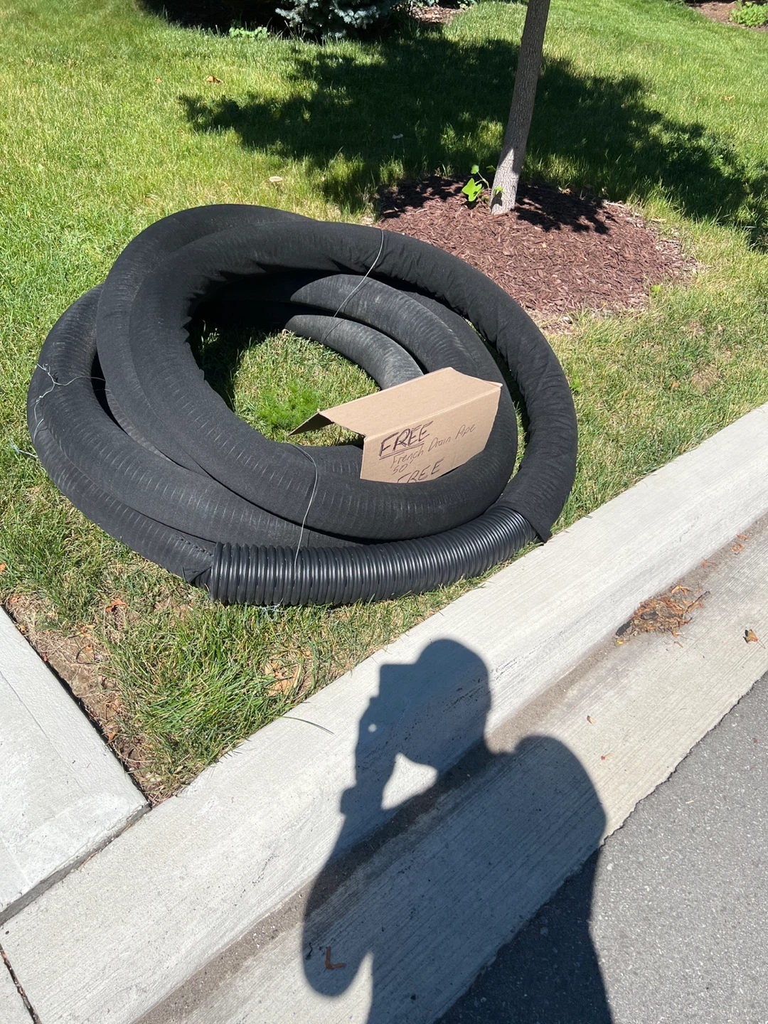 Black Corrugated Drainage Pipe - 50 feet