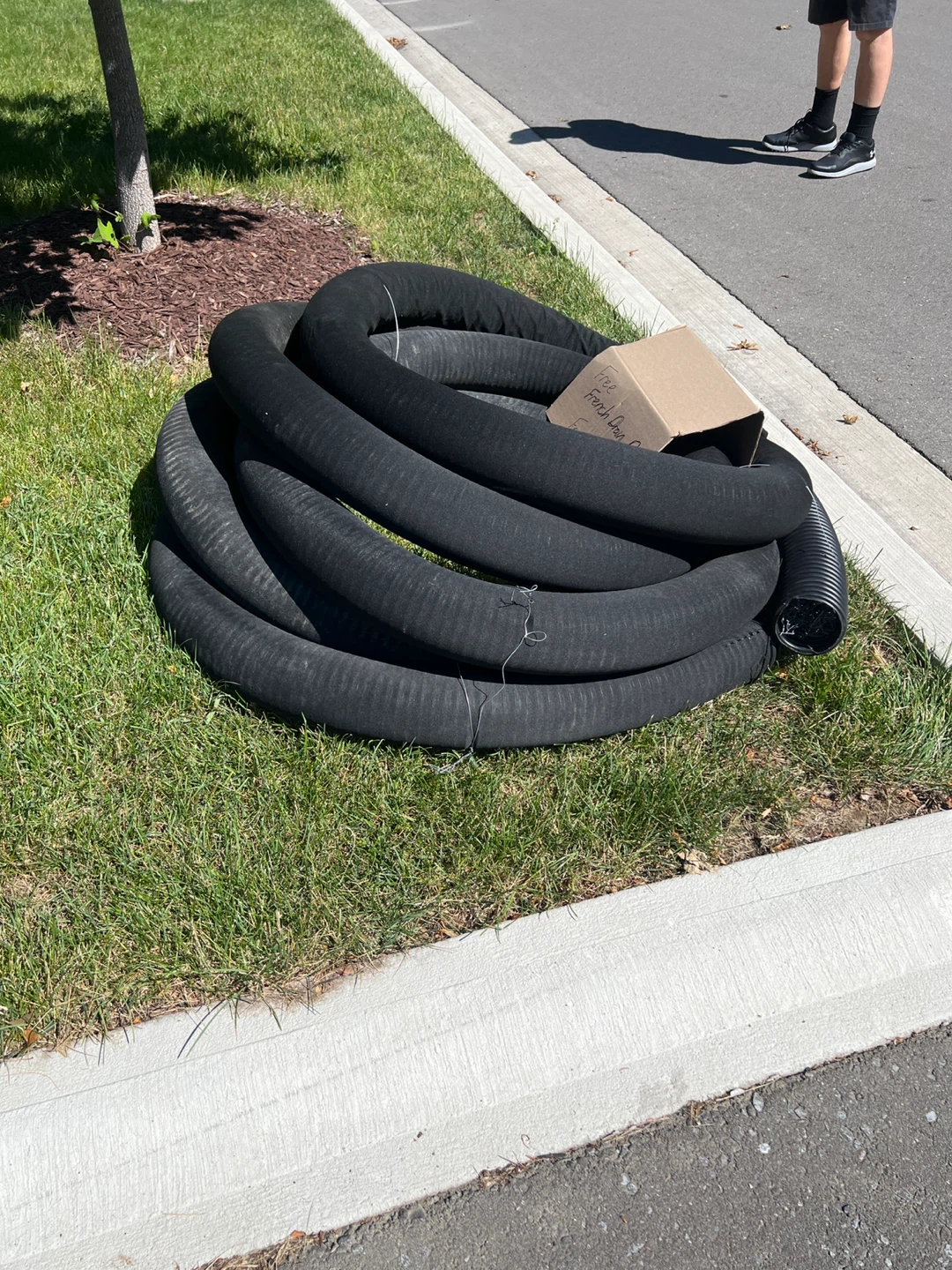 Black Corrugated Drainage Pipe - 50 feet - photo 2