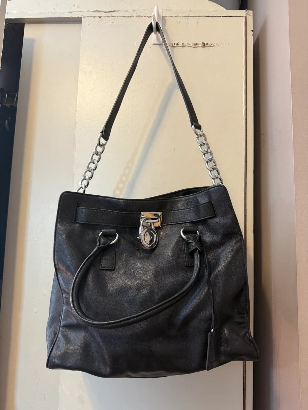 Michael Kors Black Leather Tote Bag