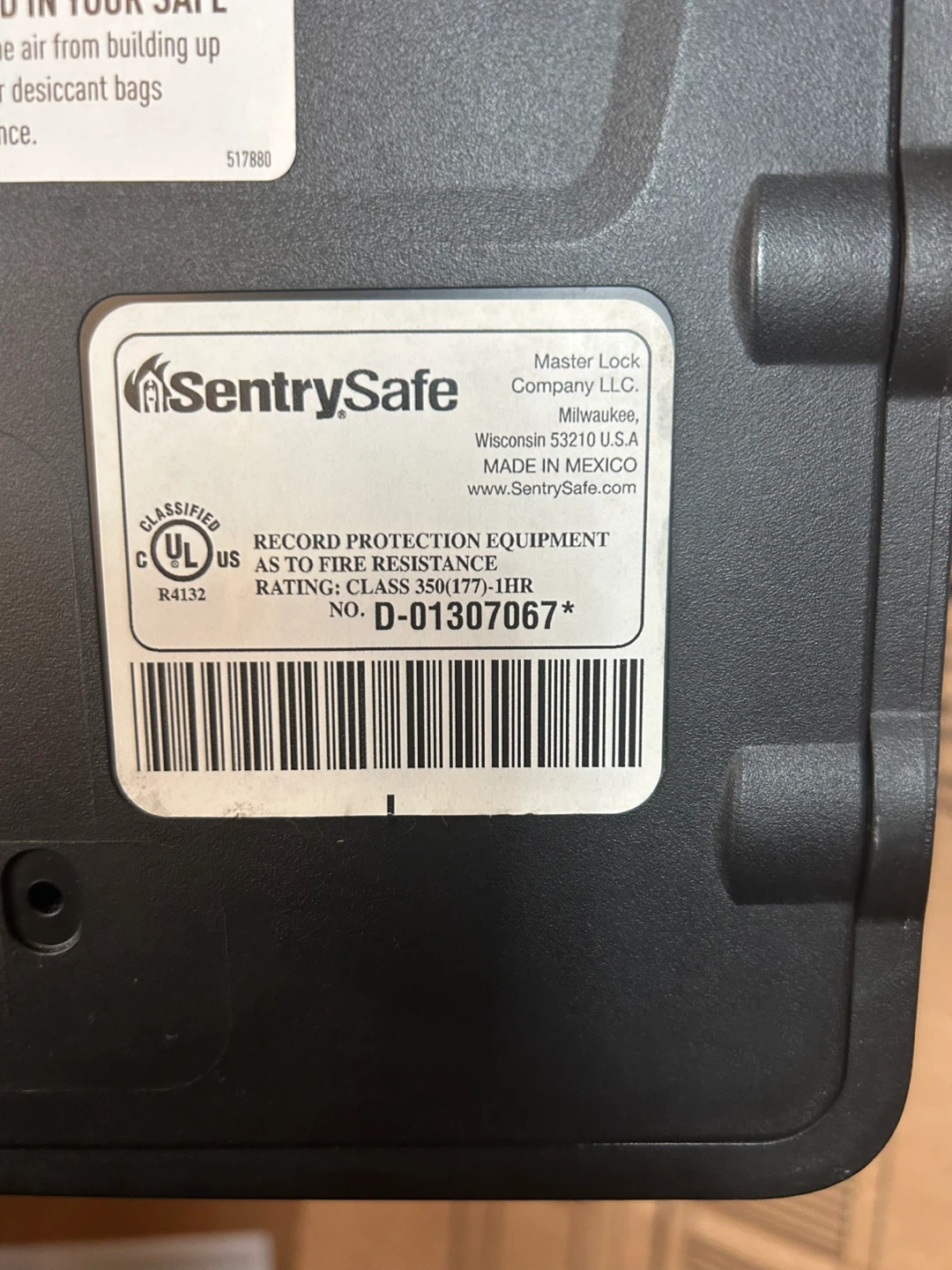 SentrySafe Fireproof Safe - photo 3
