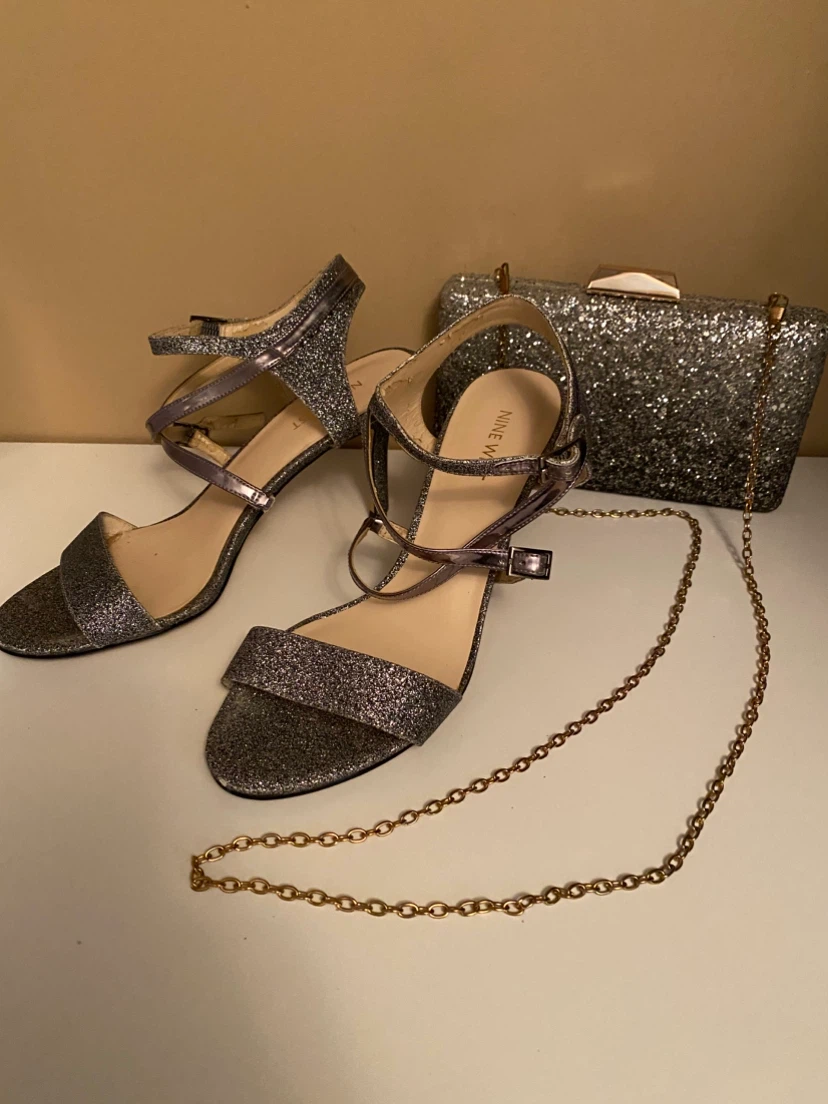 Nine West Glitter Heels and Clutch Set - photo 3