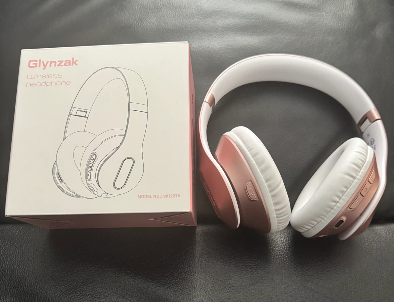 Glynzak WH207A Wireless Headphones Rose Gold