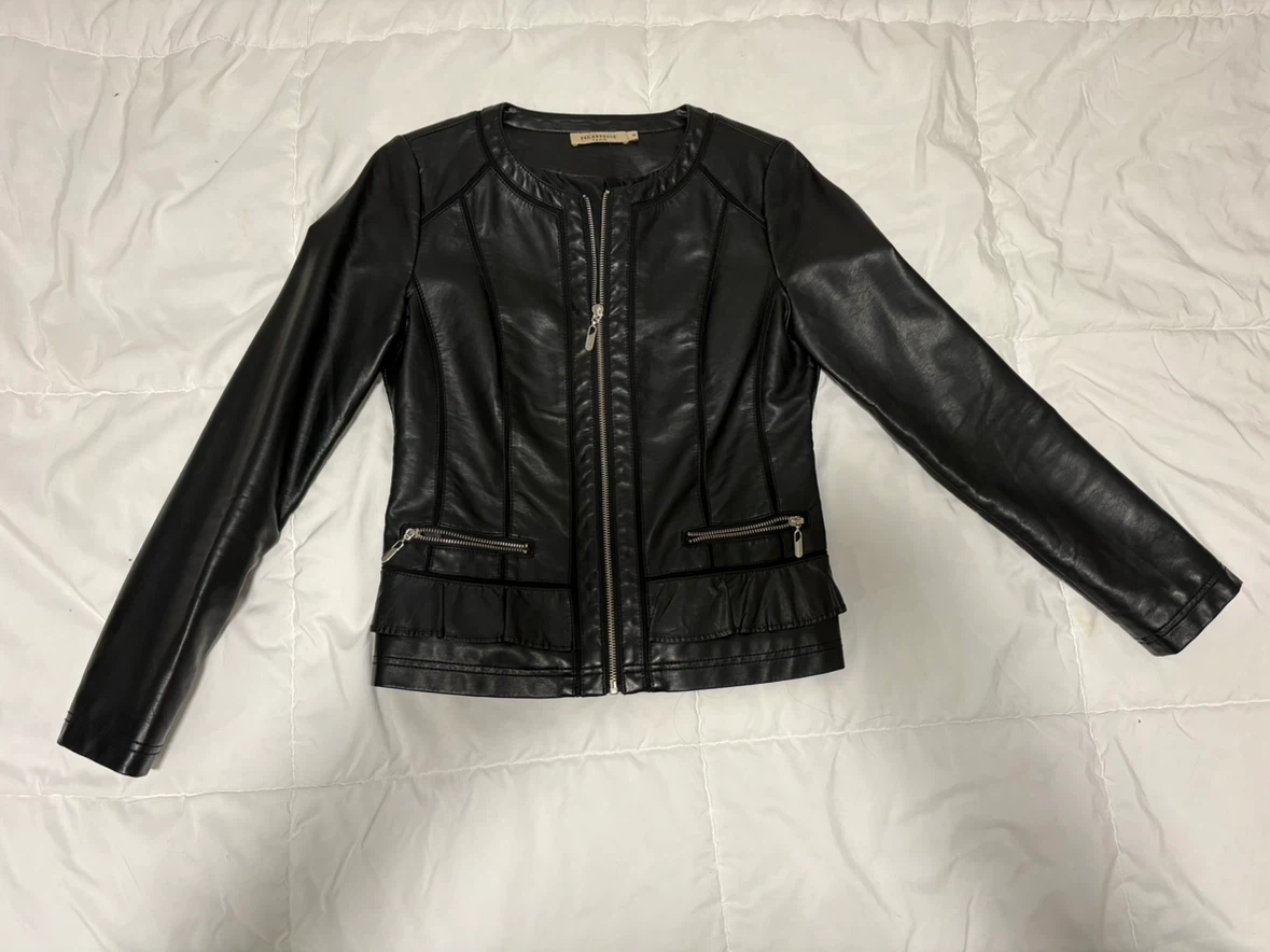 Black Faux Leather Jacket