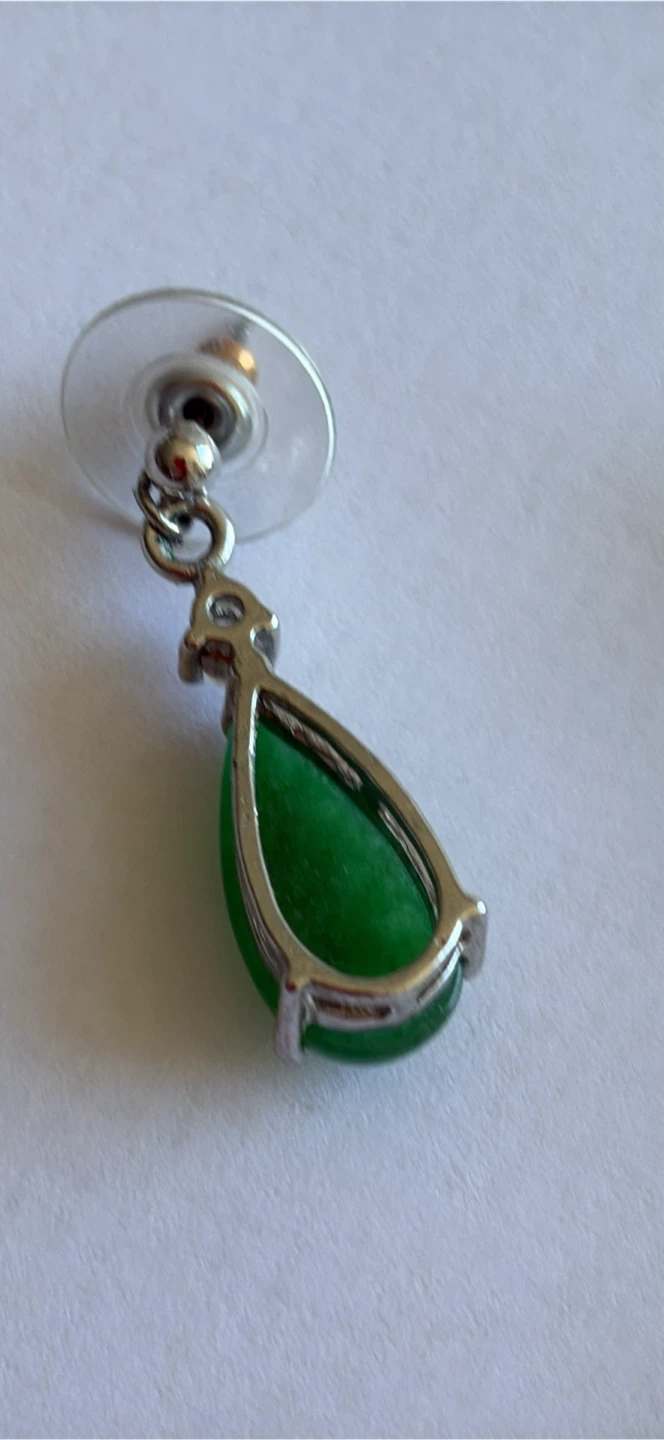 Jade Teardrop Necklace and Earrings Set - photo 4