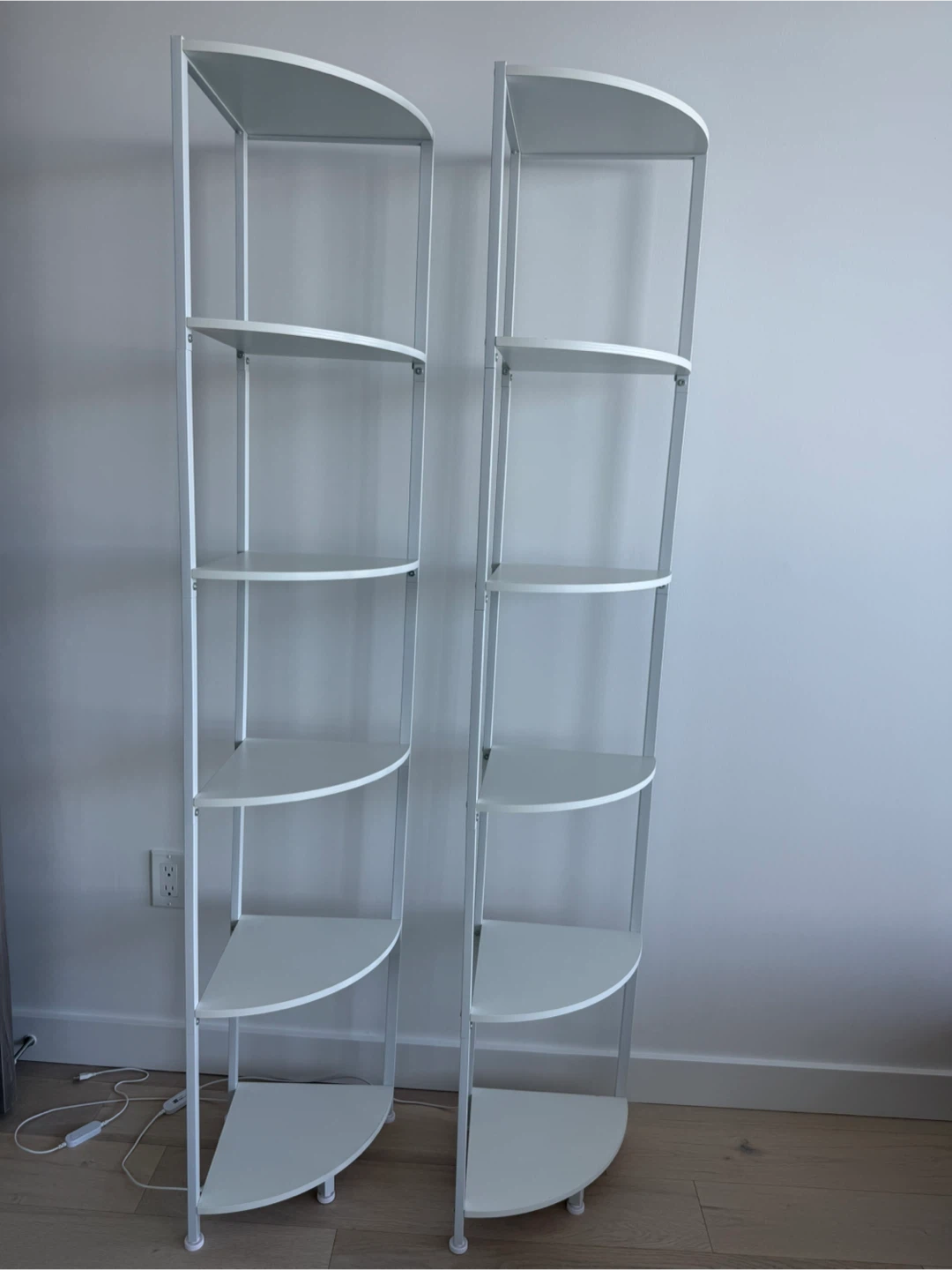 Set of 2 6-Tier Corner Shelves