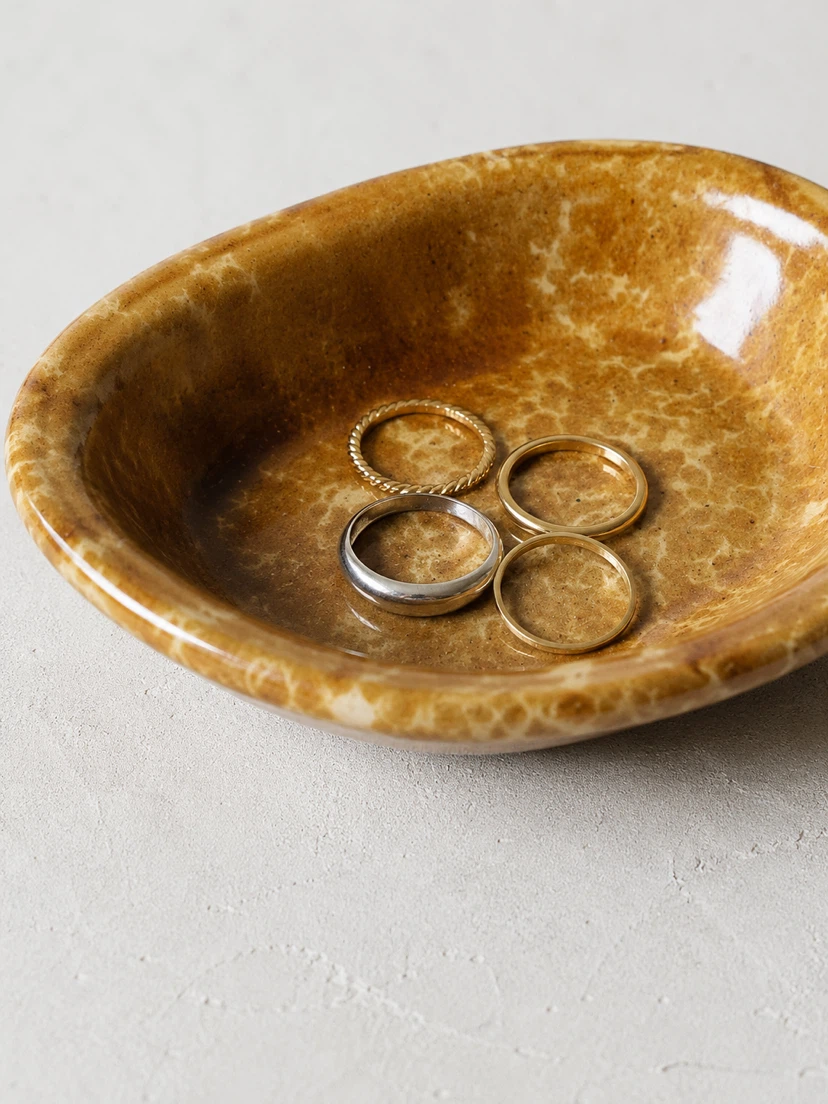 Marbled Stone Trinket Dish - photo 2