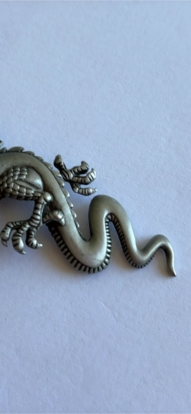 Vintage Pewter Dragon Brooch 1986 - photo 4