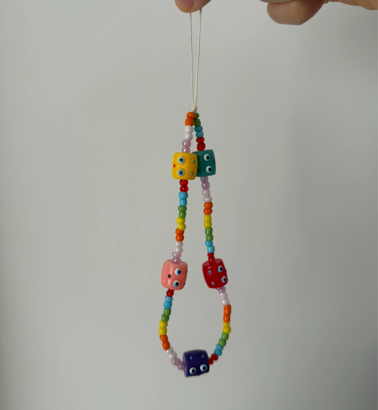 Funky Beaded Phone Charm Strap