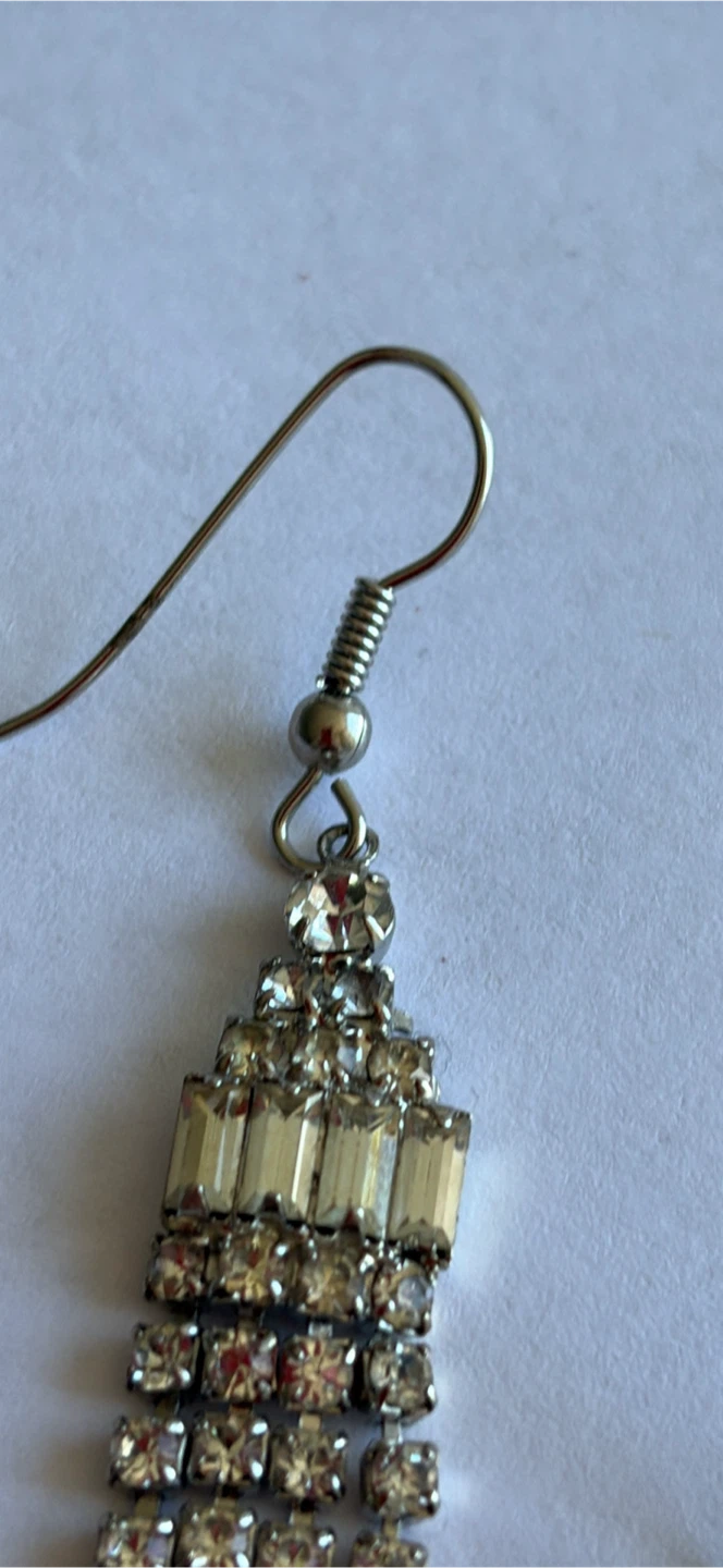 Rhinestone Tassel Dangle Earrings - photo 3