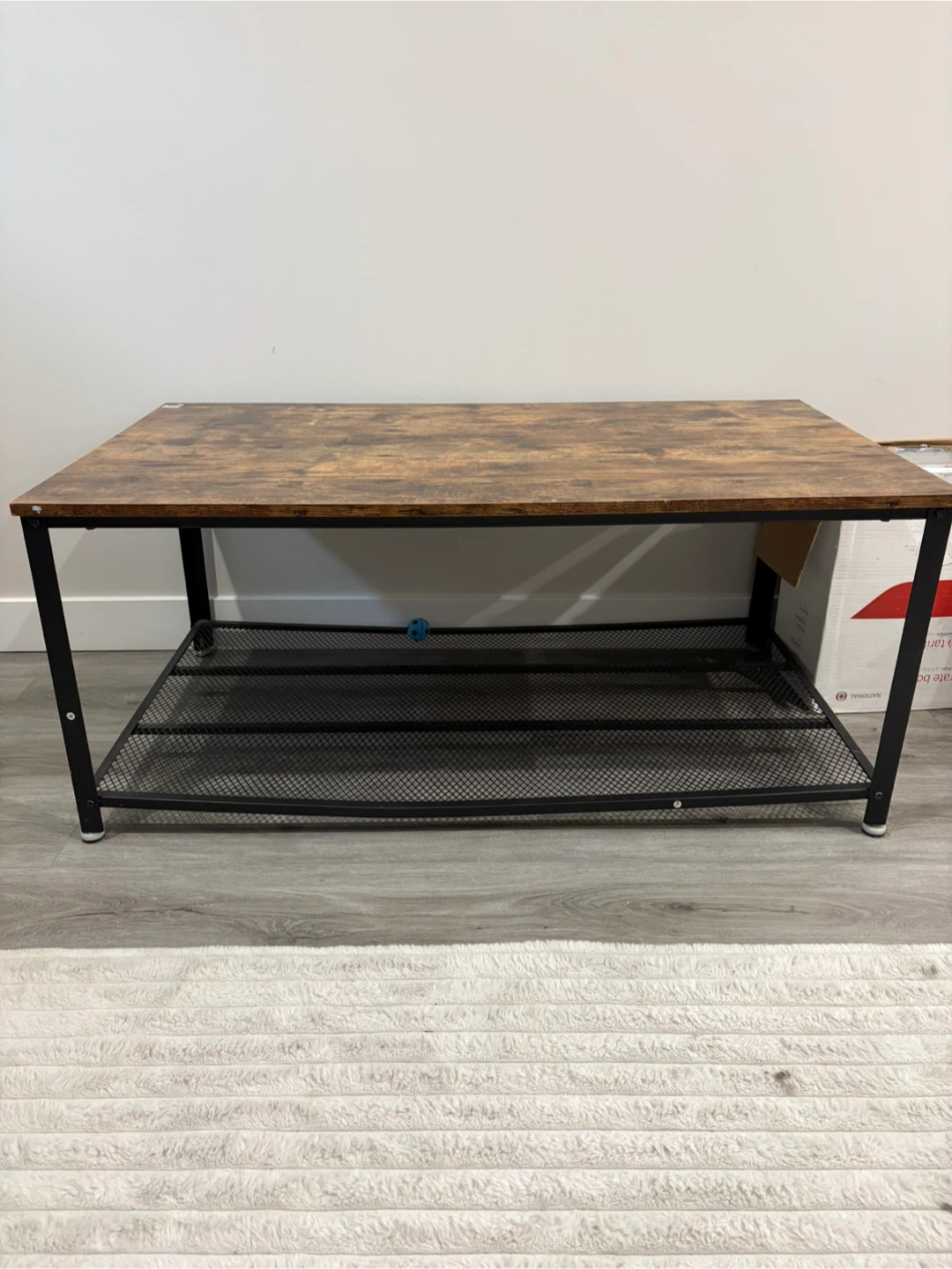 Rustic Coffee Table with Lower Shelf