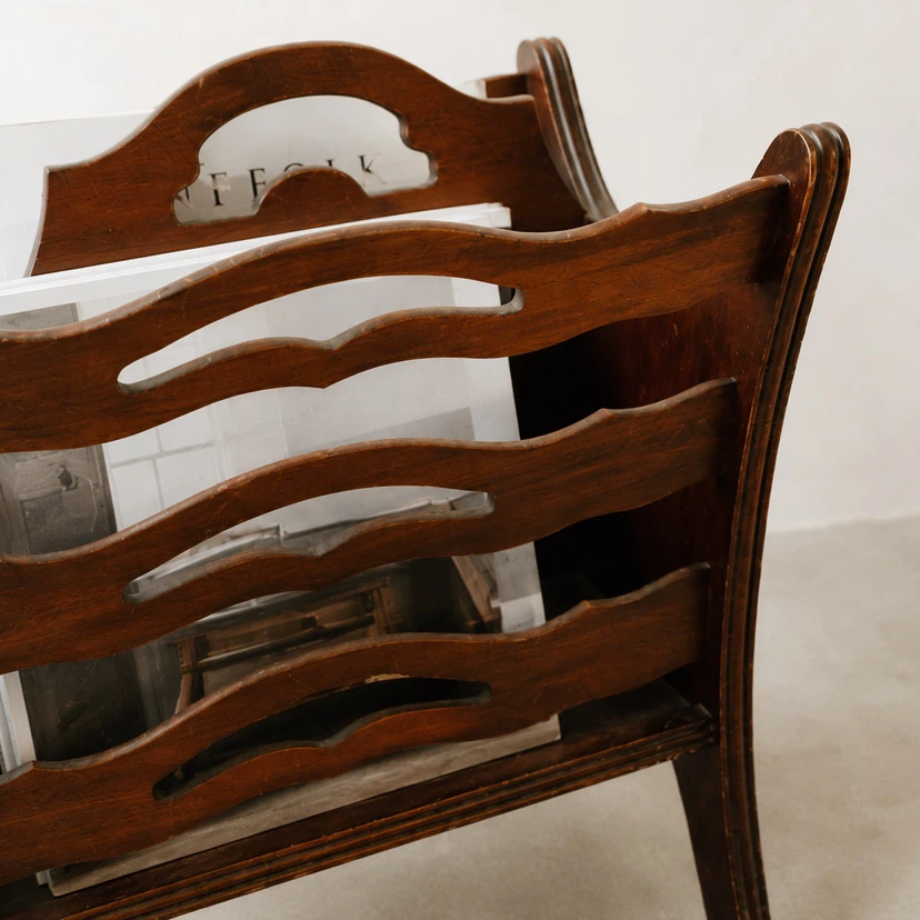 Vintage 1950s Butler 725 Wood Magazine Rack - photo 3