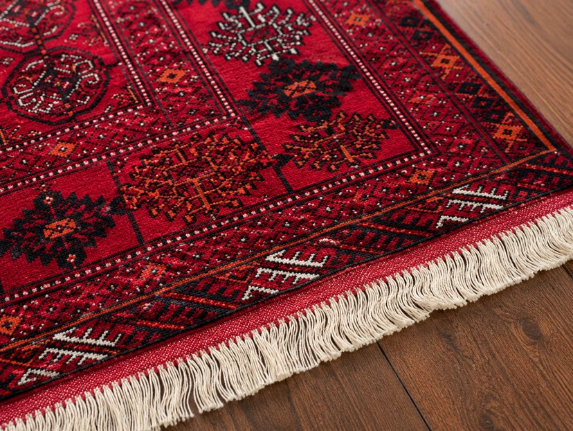 Vintage Hand Knotted Wool Geometric Rug - photo 3