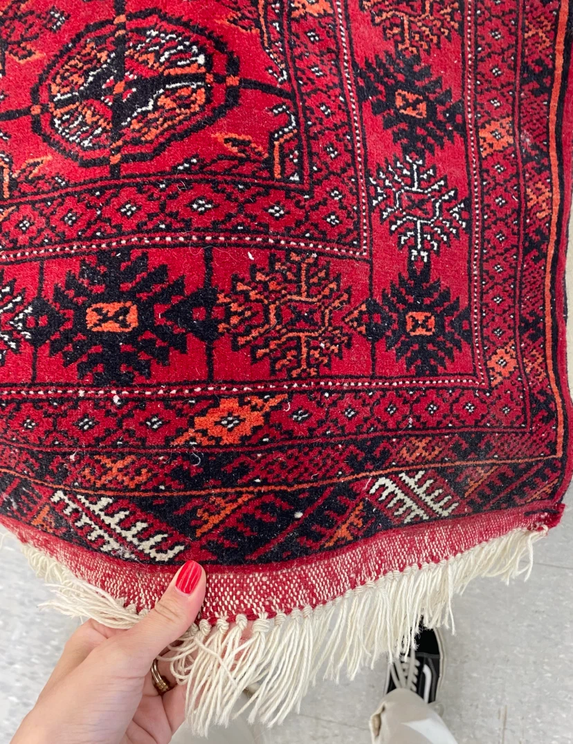 Vintage Hand Knotted Wool Geometric Rug - photo 4