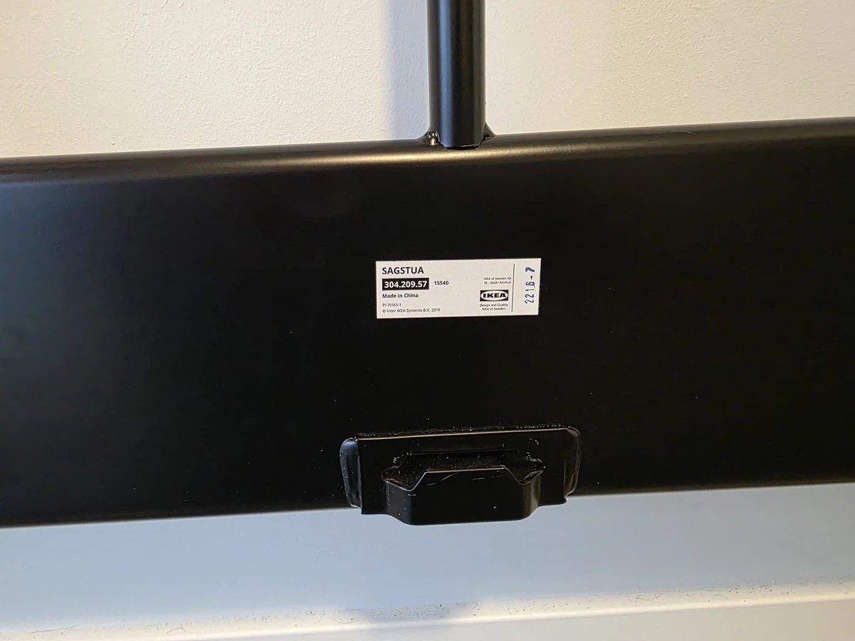 IKEA SAGSTUA Black Metal Headboard - photo 4