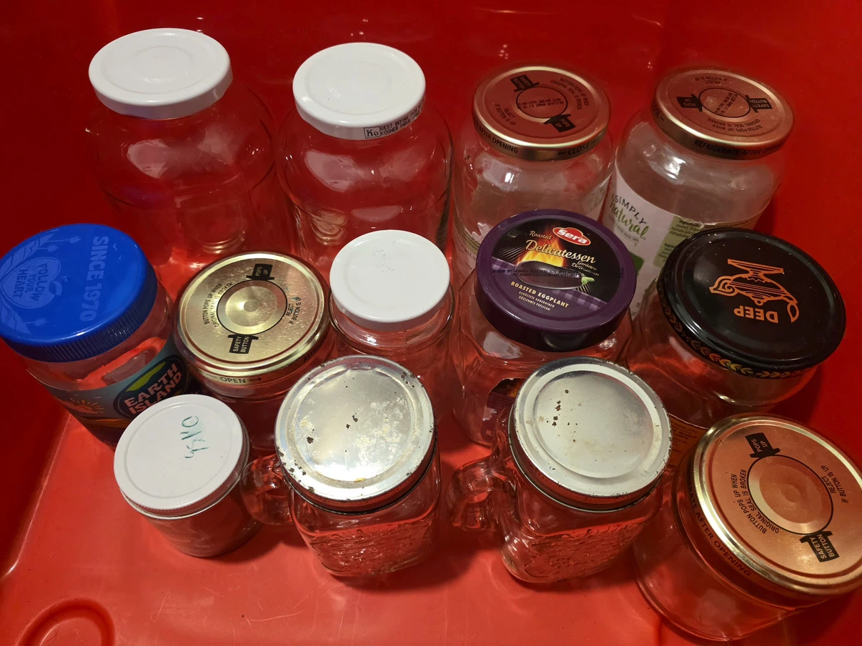 Assorted Empty Jars and Containers