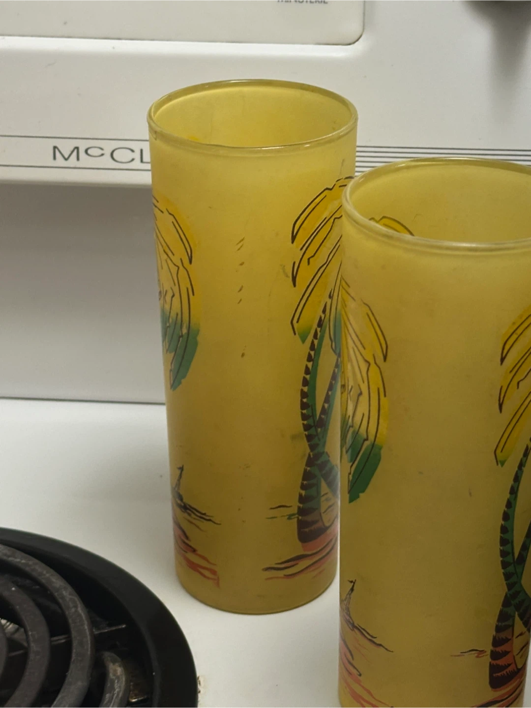 Pair of mid century Tom Collin’s palm tree glasses - photo 2