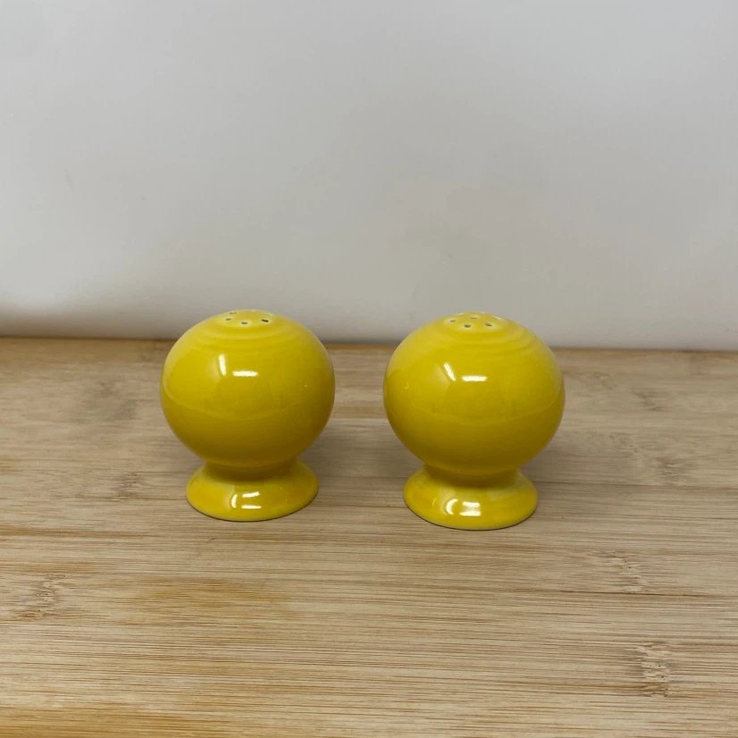 Yellow Fiestaware Ceramic Salt and Pepper Shakers