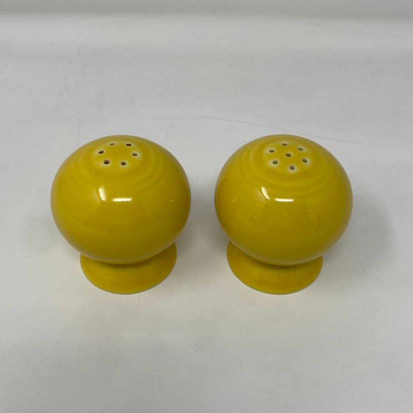 Yellow Fiestaware Ceramic Salt and Pepper Shakers - photo 2