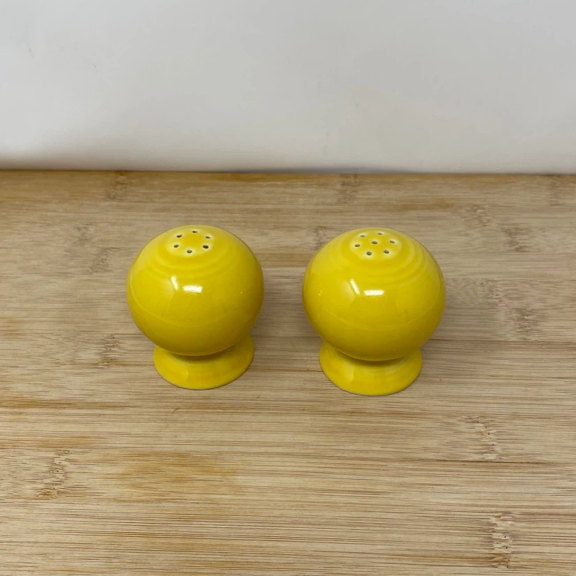 Yellow Fiestaware Ceramic Salt and Pepper Shakers - photo 3