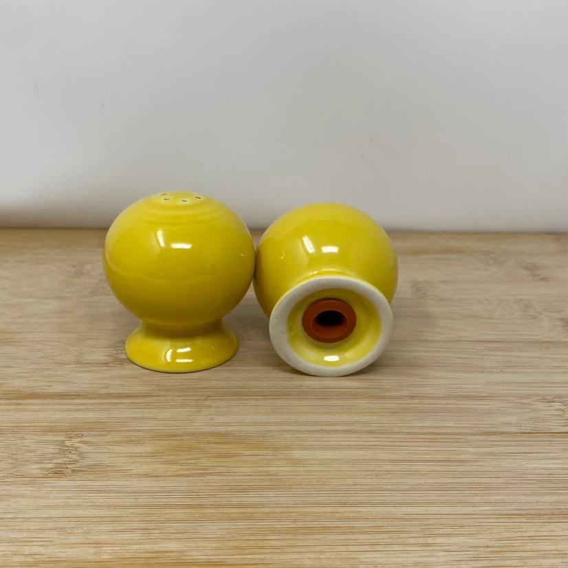 Yellow Fiestaware Ceramic Salt and Pepper Shakers - photo 5