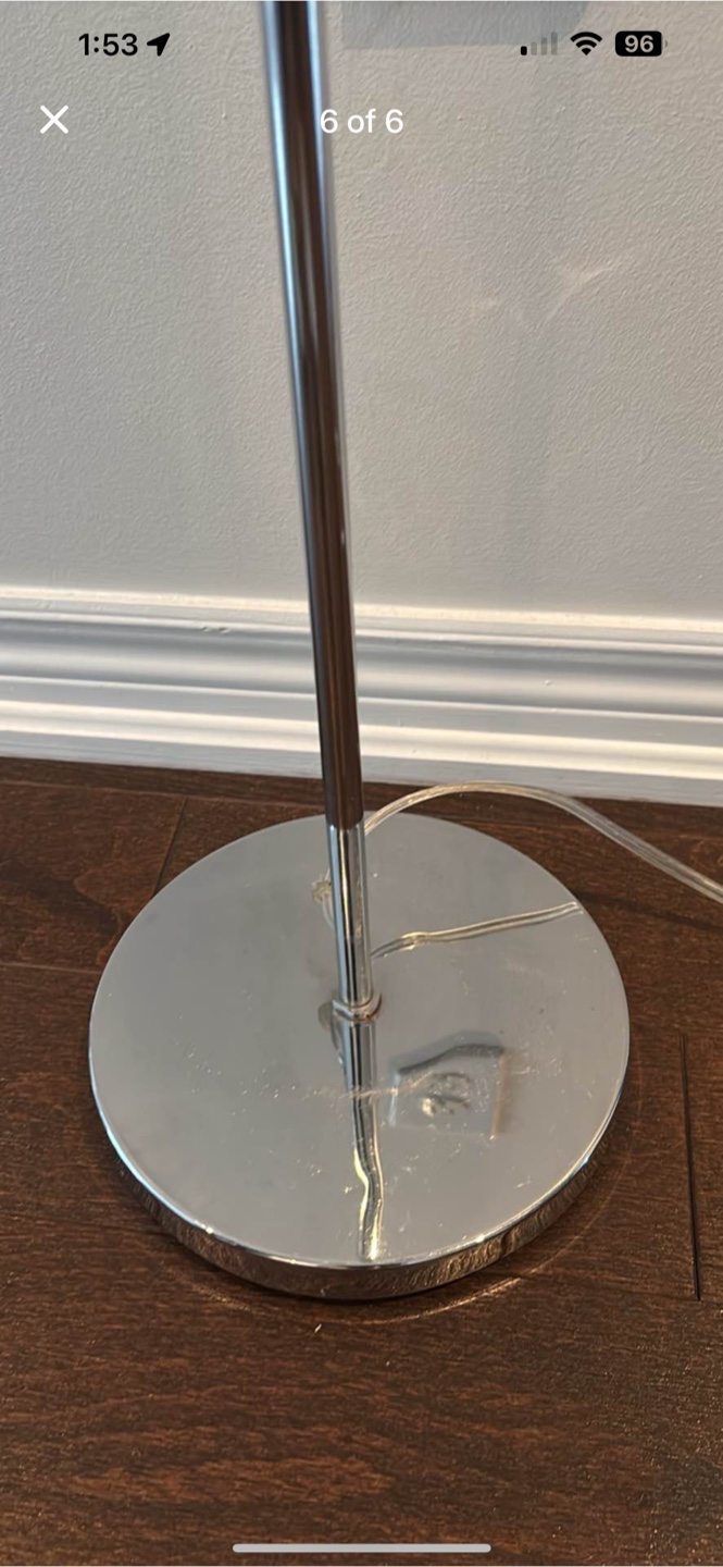 Chrome Floor Lamp with 3 Adjustable Spotlights - photo 5