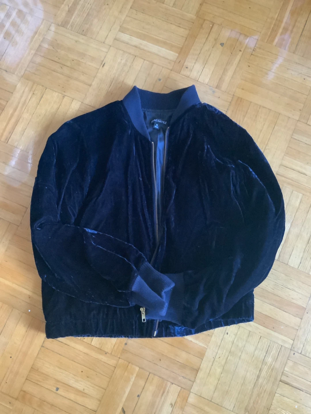 Mercantile Velvet Bomber Jacket