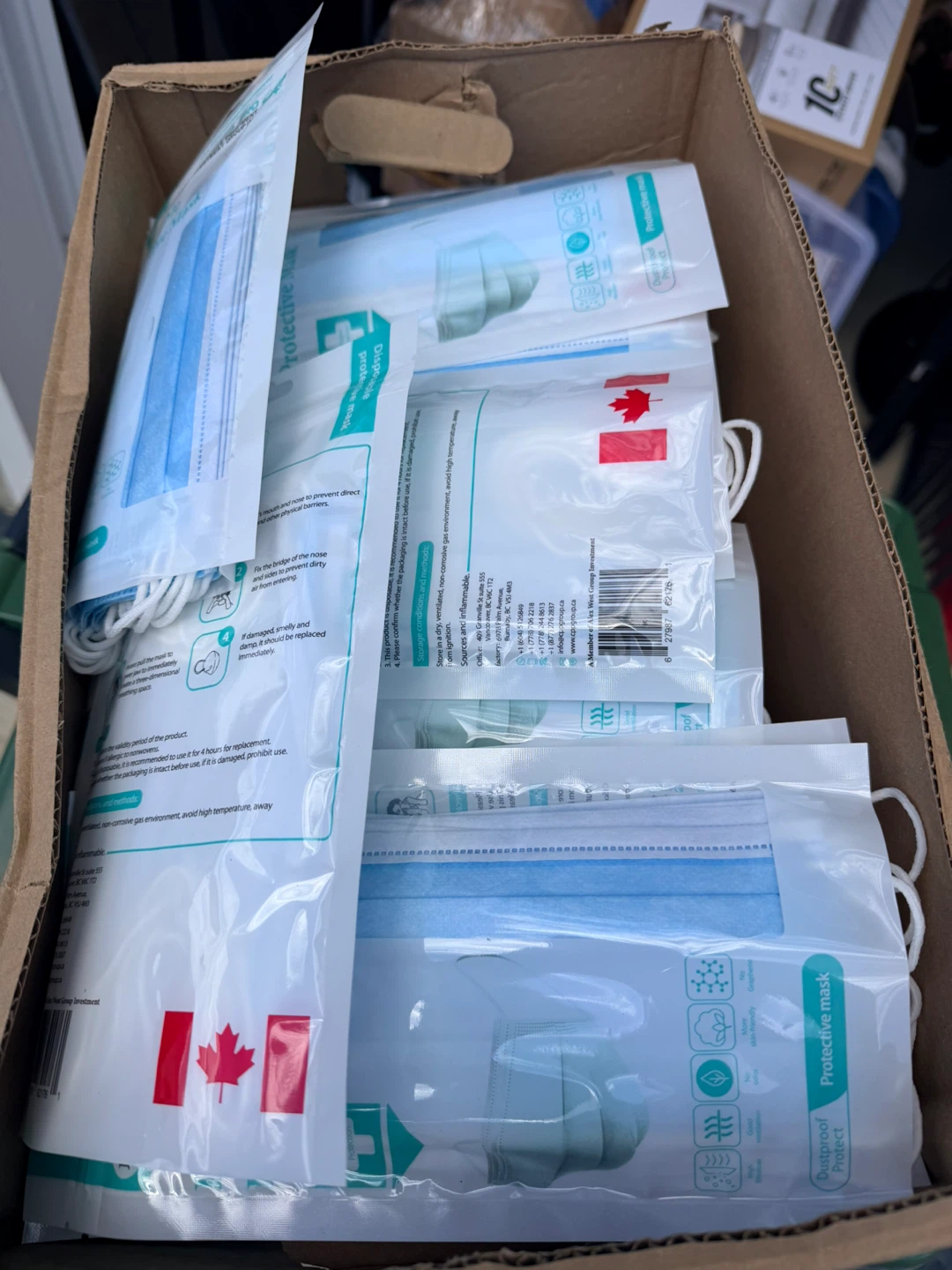 Protective Masks packs of 10 over 100 packs