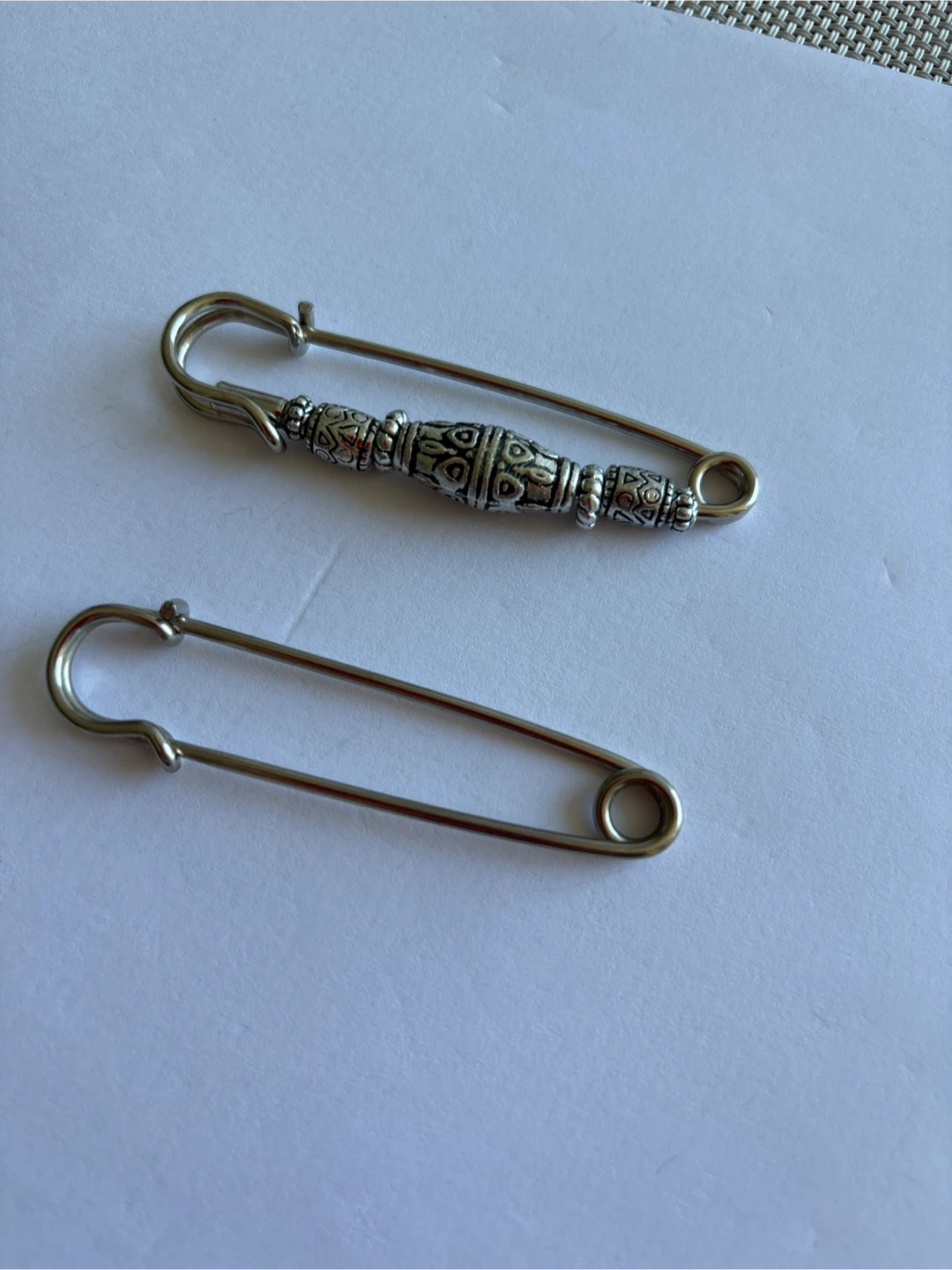 Decorative Safety Pin Brooch