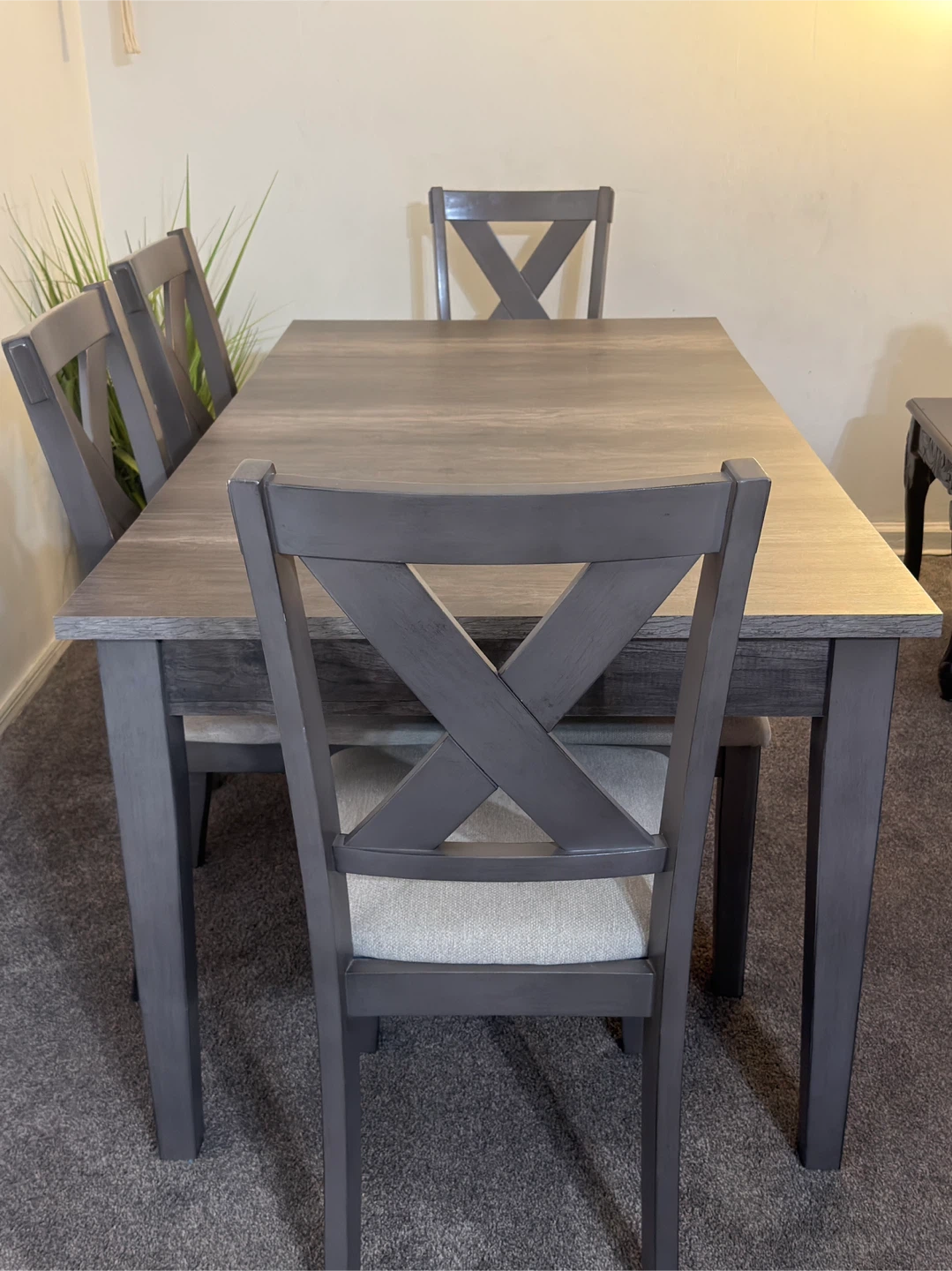 Raymour n flanigan Gray Dining Table Set with 4 Chairs and Bench - photo 5