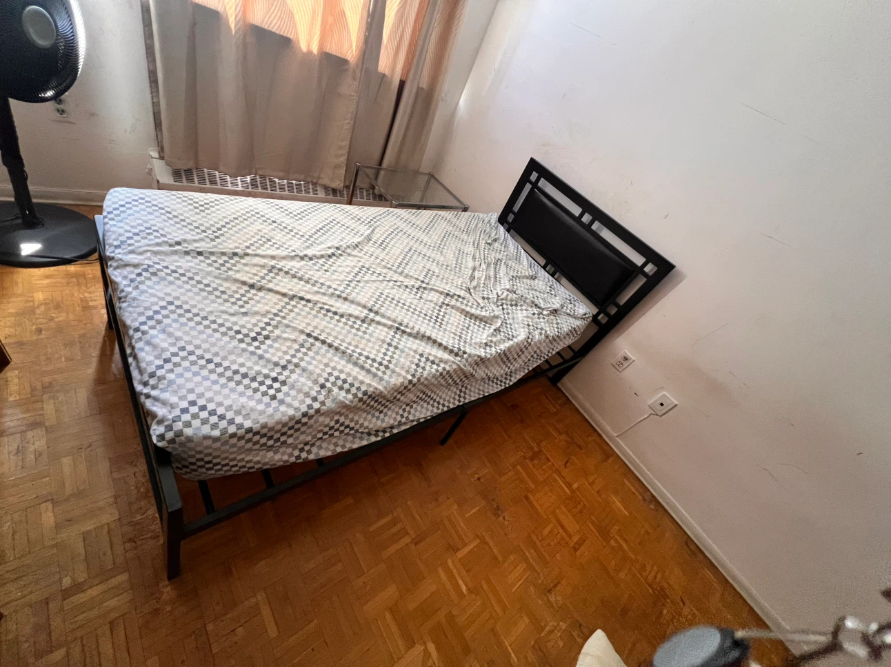 Black Metal Bed Frame with Headboard - photo 2