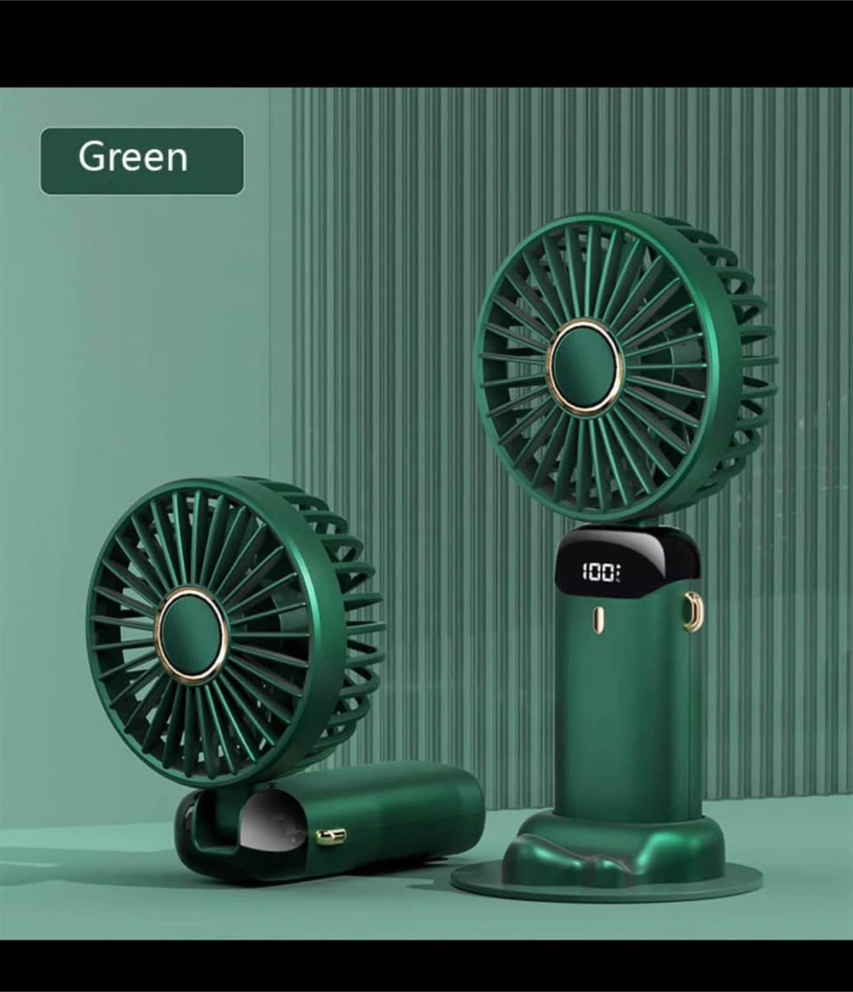 Portable Neck Fan with Digital Display - photo 3
