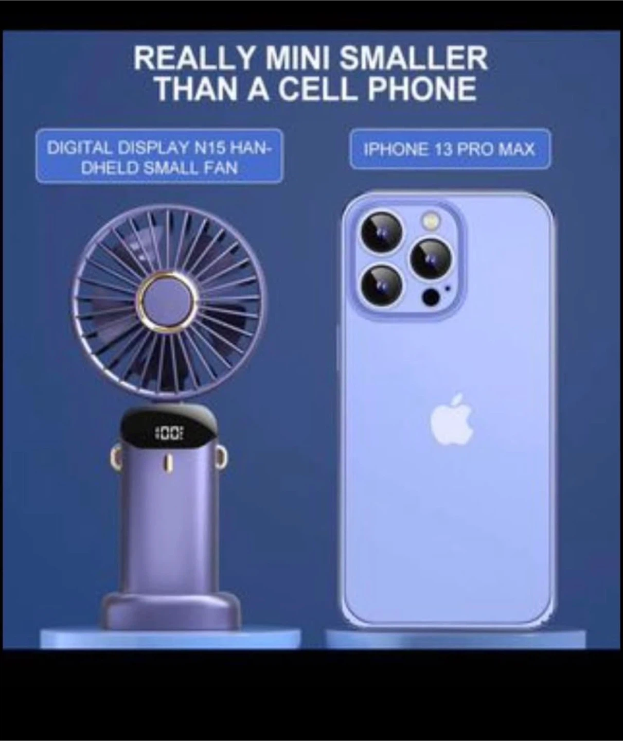 Portable Neck Fan with Digital Display - photo 5