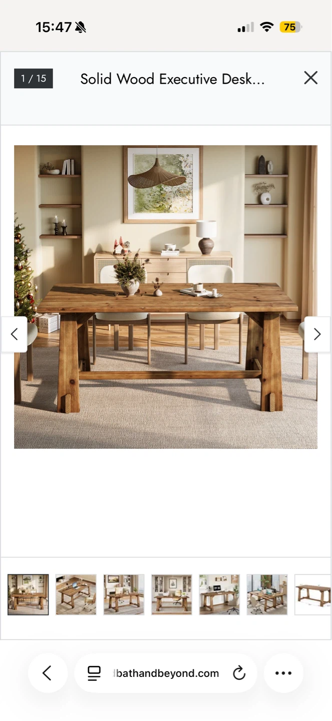 NEVER OPENED Solid Wood Executive Desk, Accent Work Table