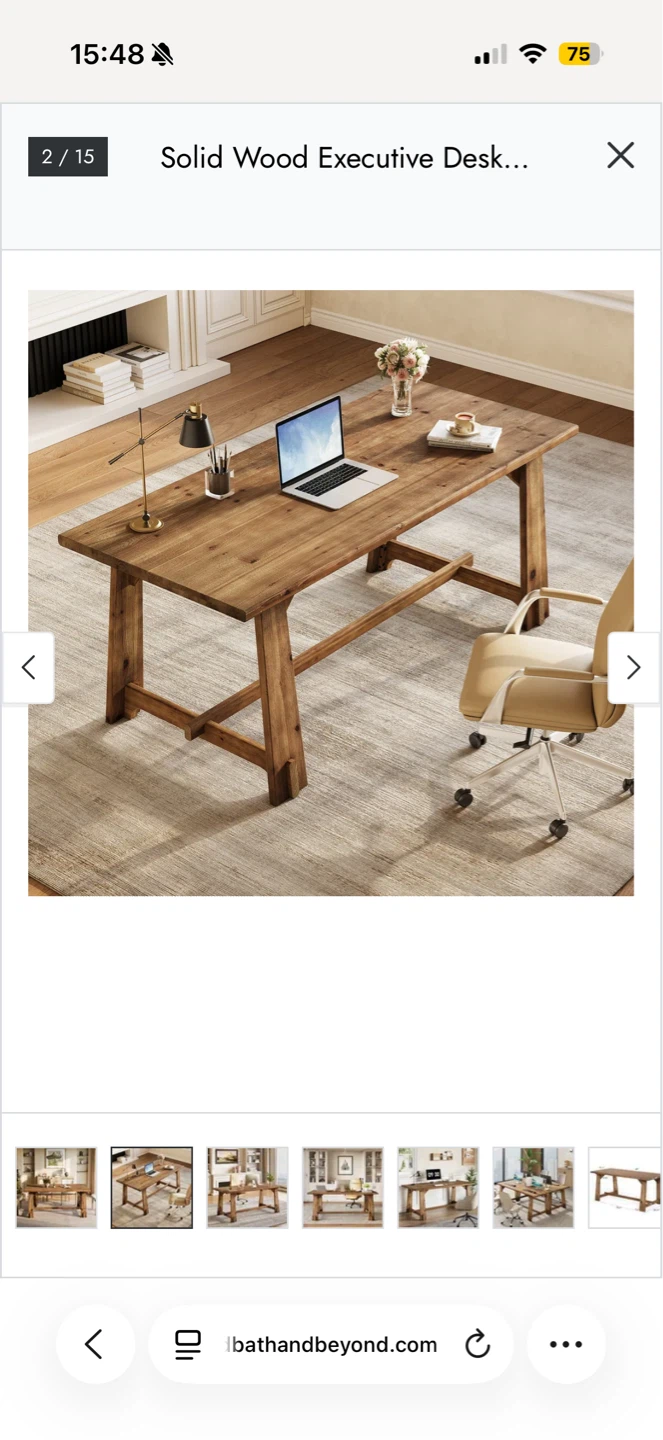 NEVER OPENED Solid Wood Executive Desk, Accent Work Table - photo 2
