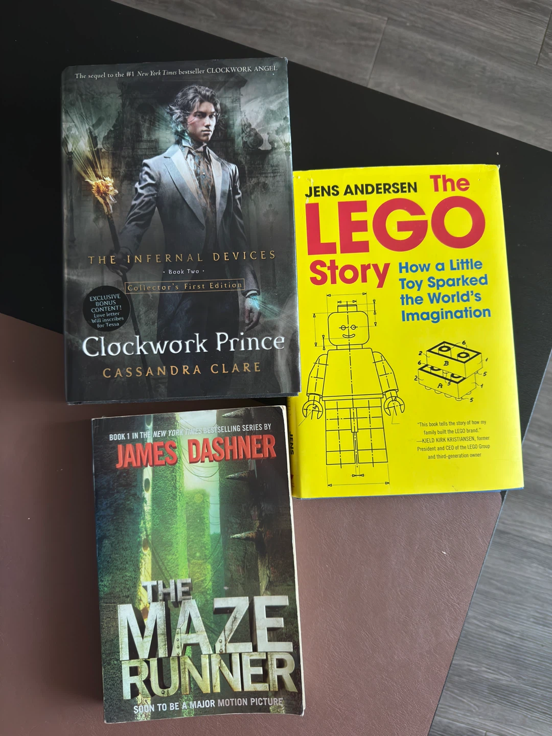 The Lego Story, Clockwork Prince, The Maze Runner Books
