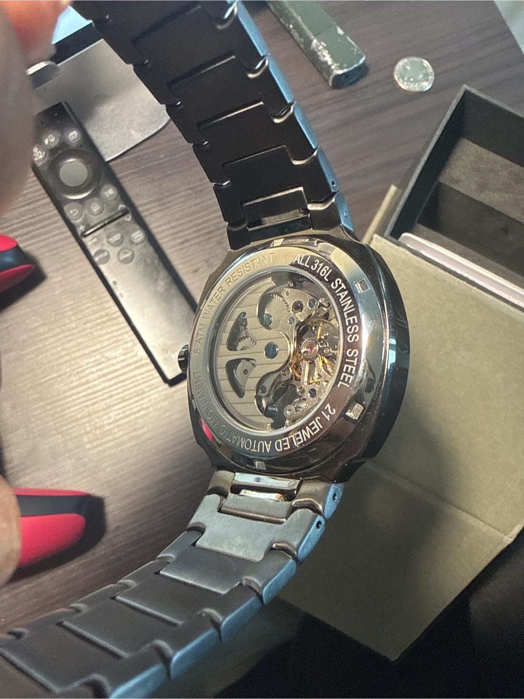 HERITOR GUN METAL GRAY Watch - photo 2