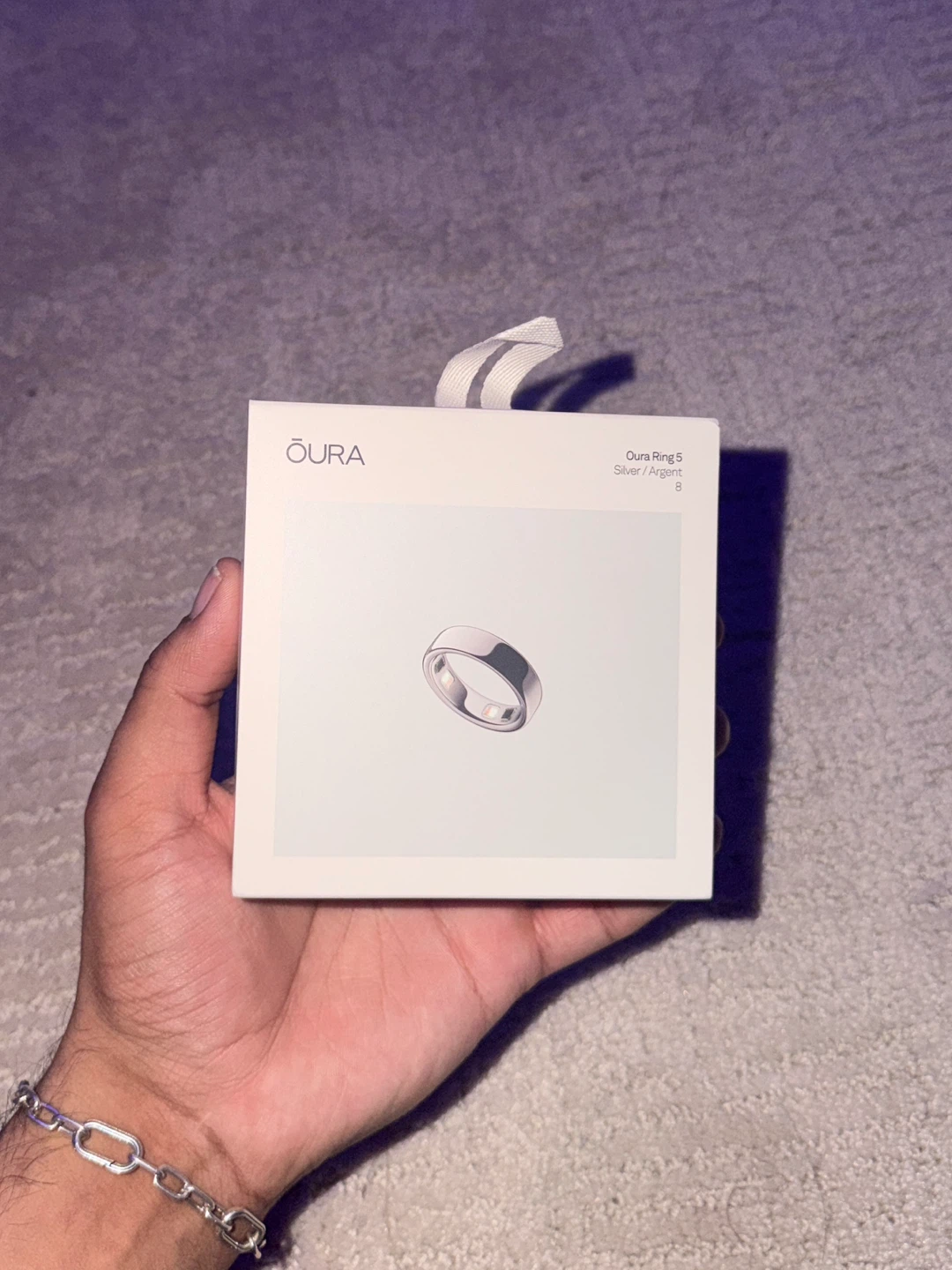 Oura Ring 5 Size 8 Silver
