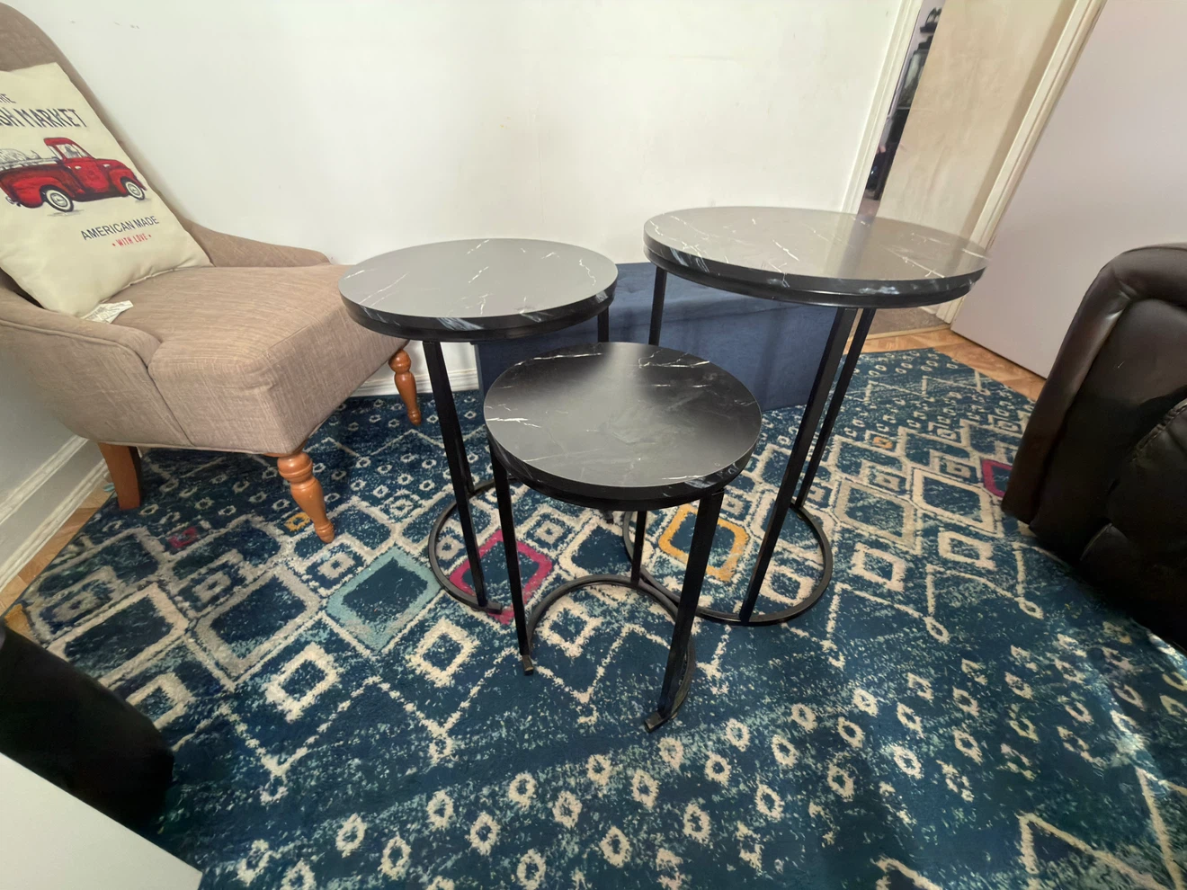 Marble Nesting Side Tables (Set of 3) - photo 2