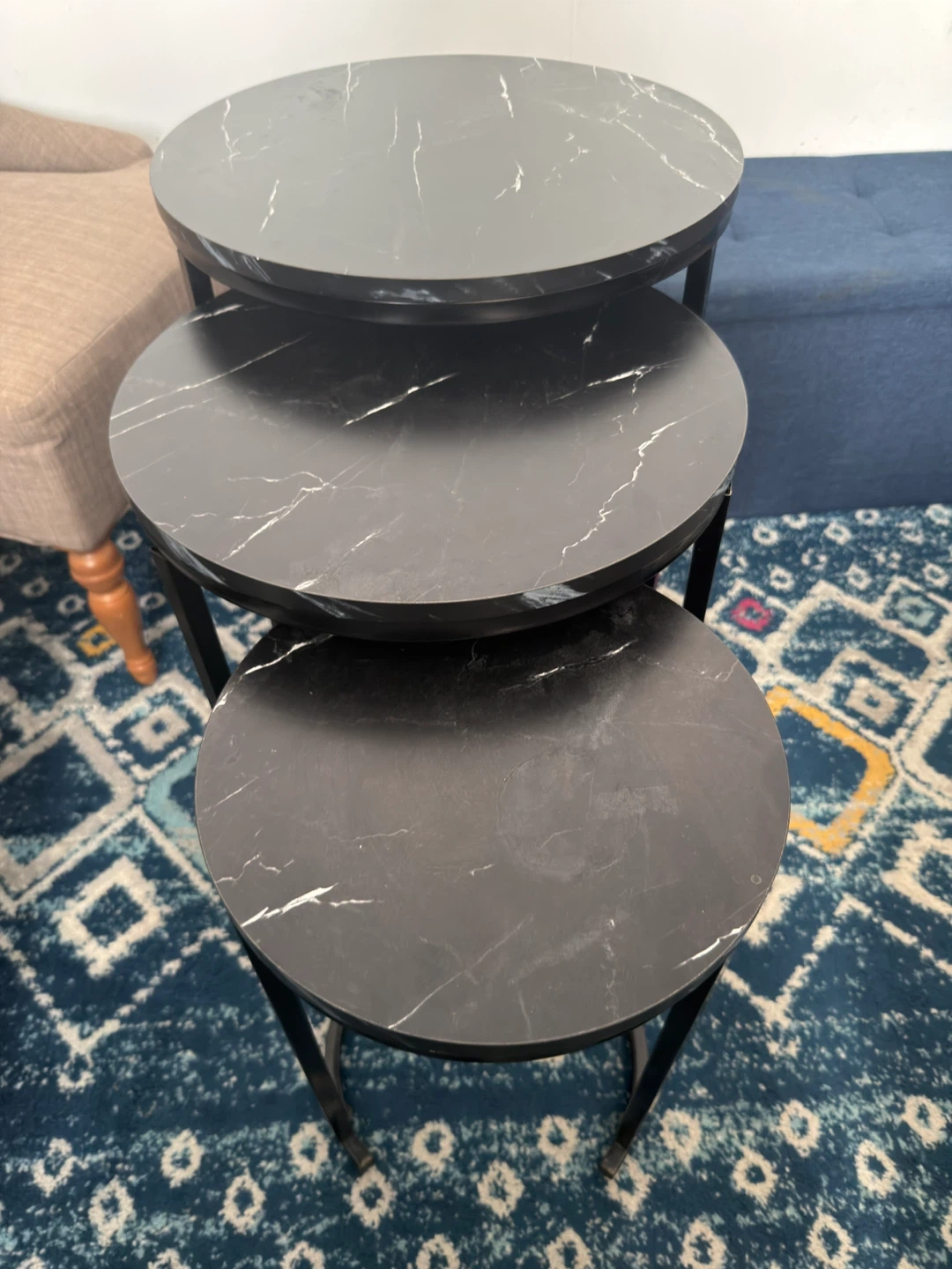 Marble Nesting Side Tables (Set of 3) - photo 3