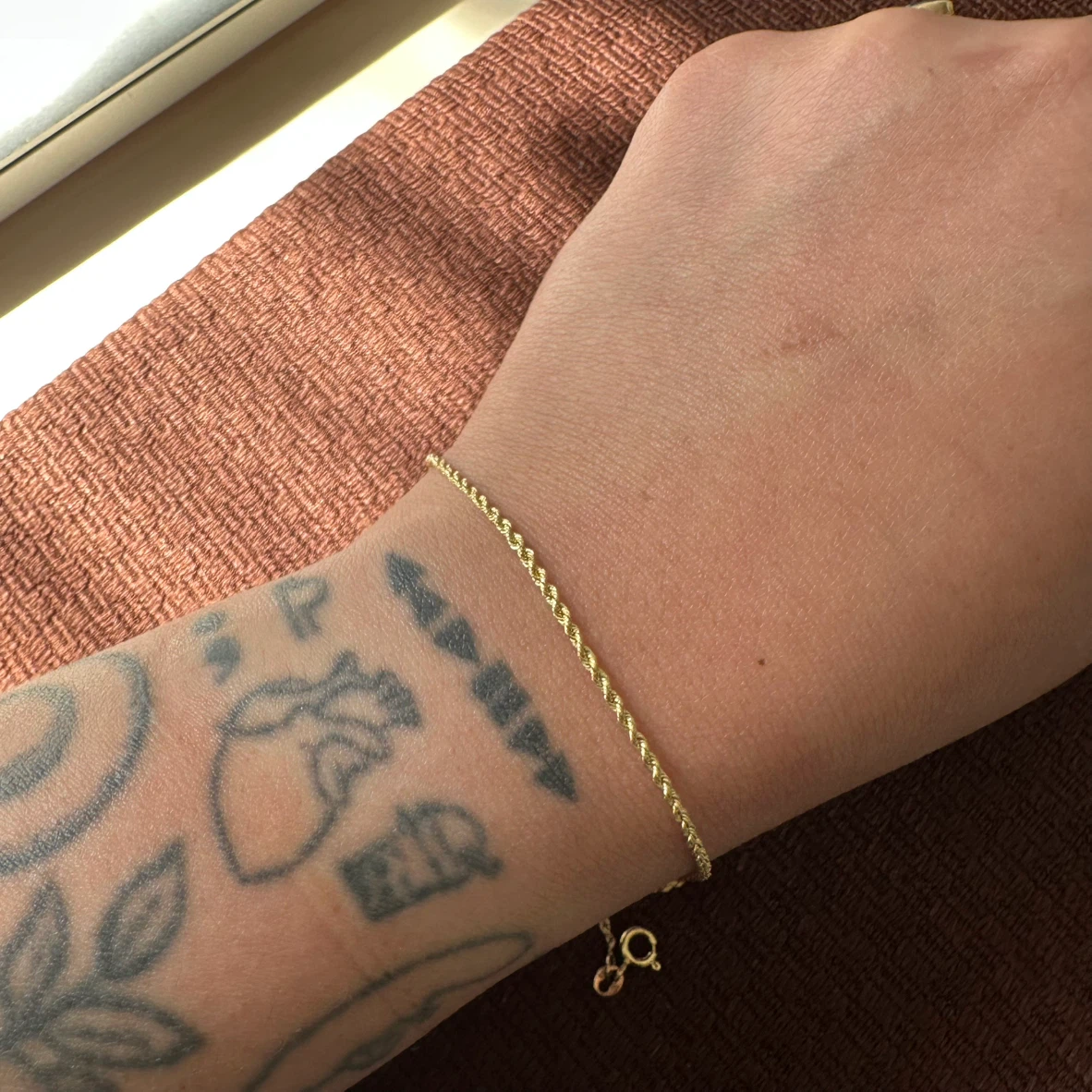10k gold rope chain bracelet - photo 2