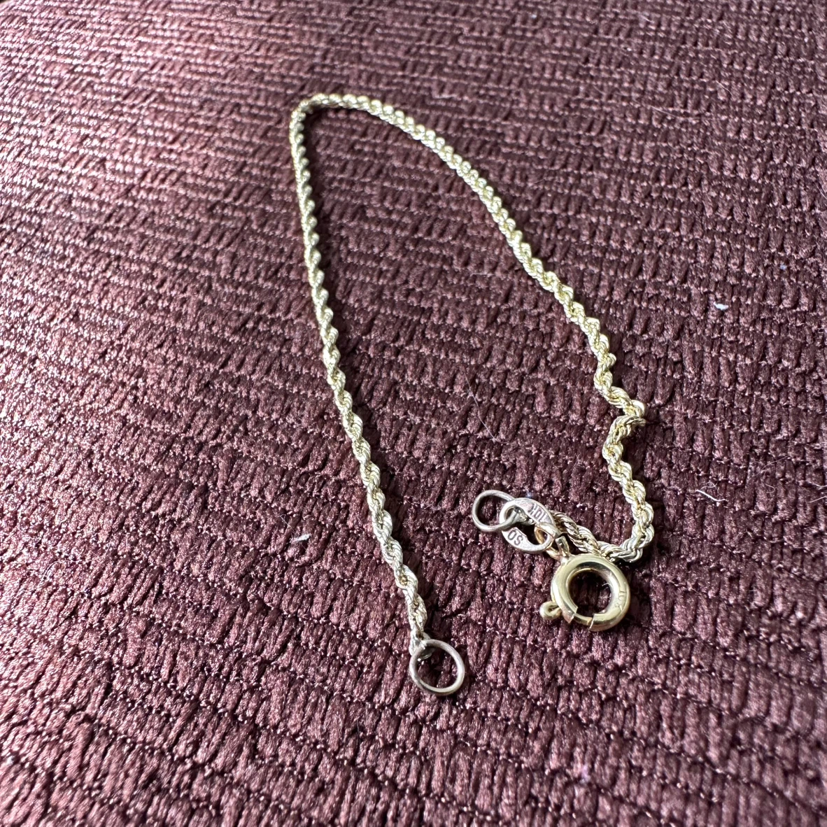 10k gold rope chain bracelet - photo 4