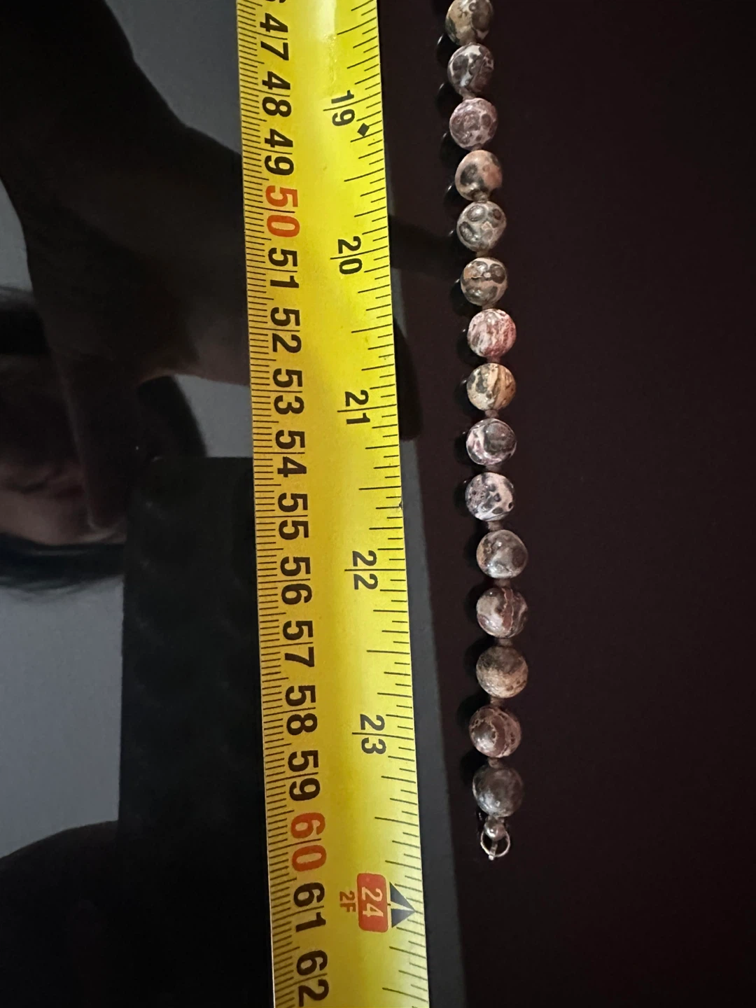 Vintage Leopard Skin Jasper Beaded Necklace - photo 2