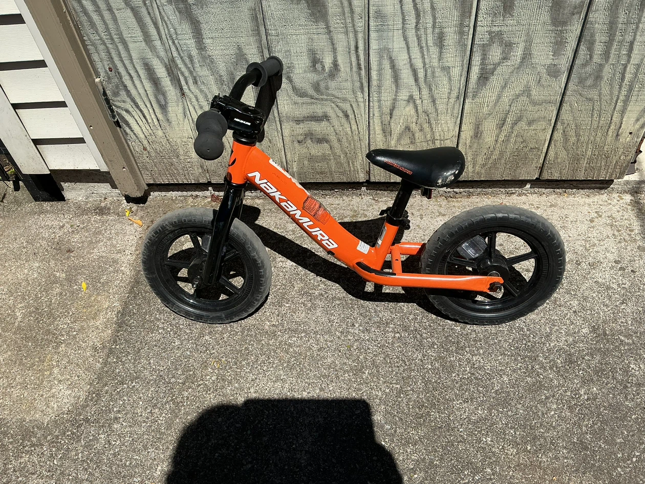 Nakamura Kids Orange Balance Bike !