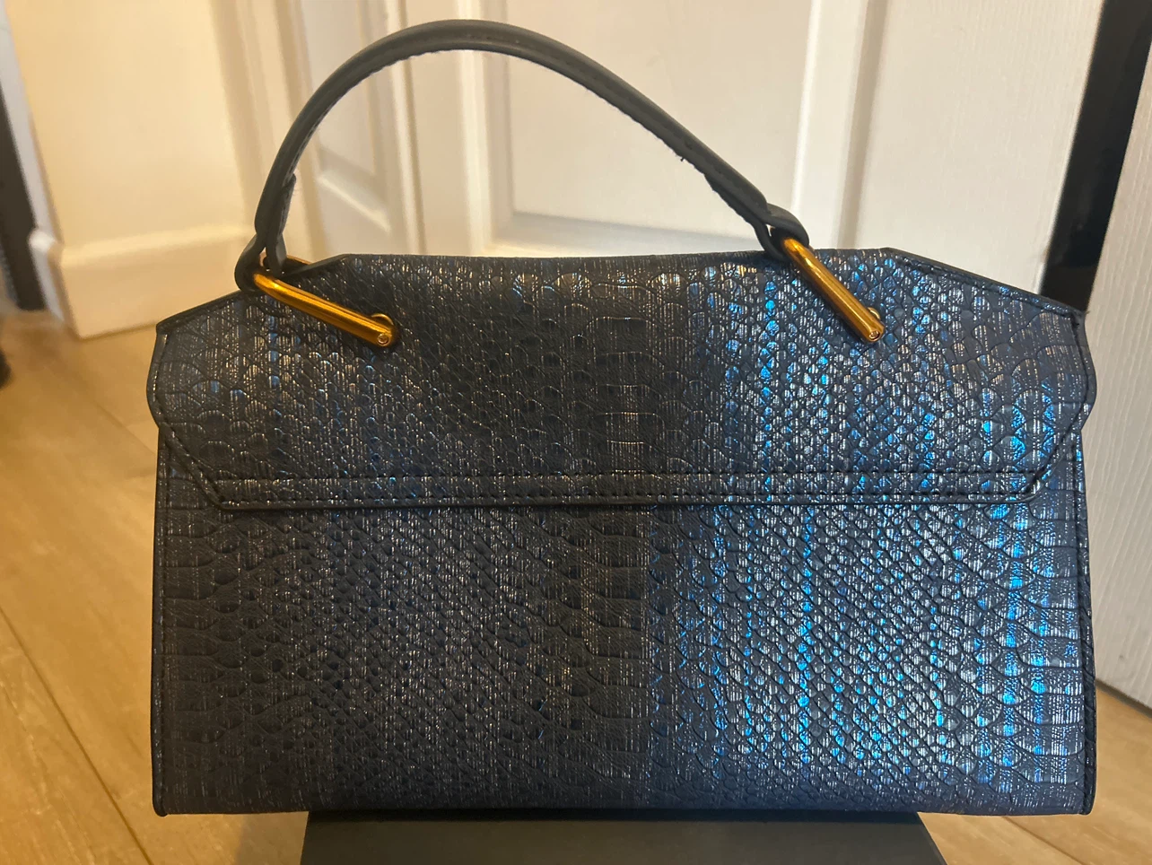 Blue Embossed Handbag - photo 3
