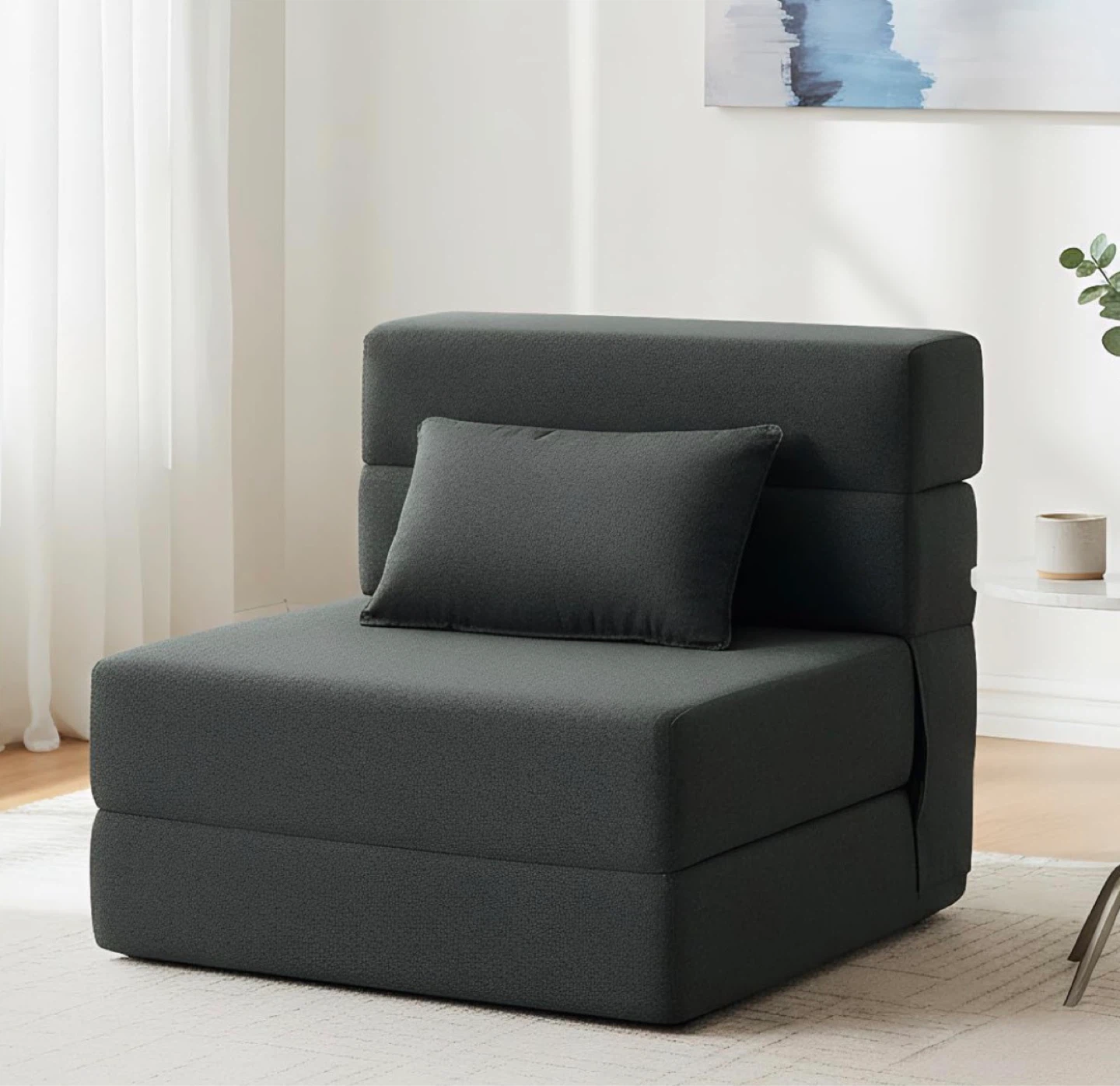 FILUXE Convertible Sofa Bed Foldable Futon Chair with Pillow